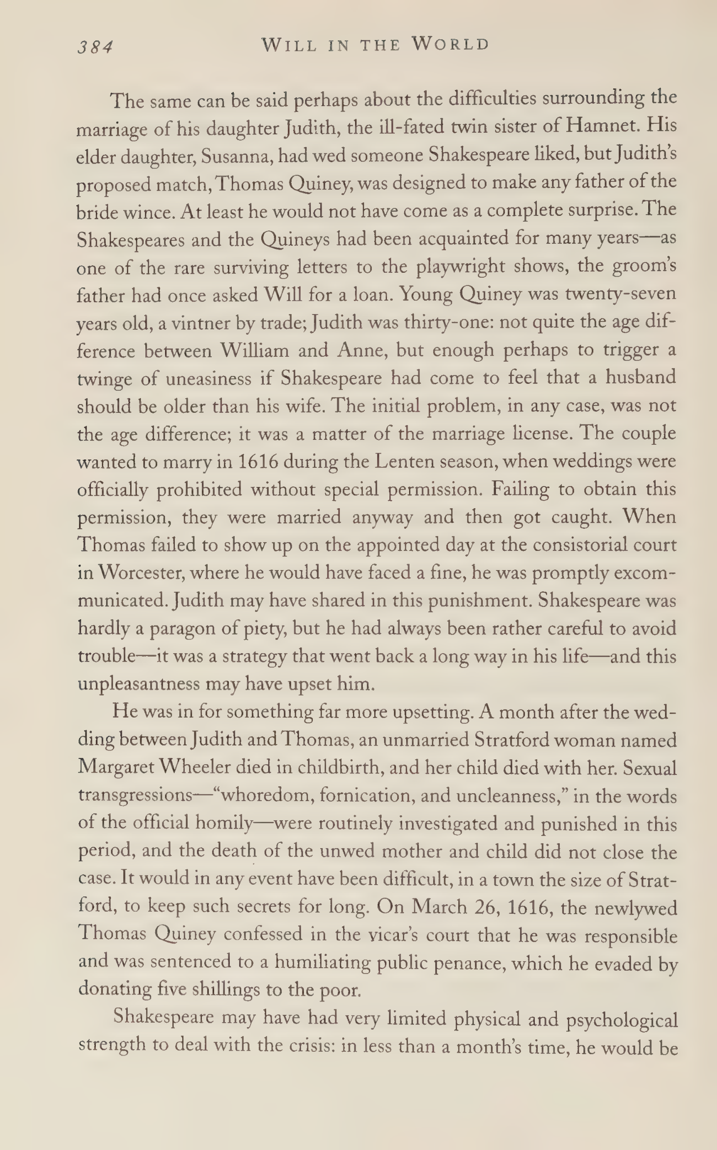Stephen Greenblatt Will in the World Biography — page 402