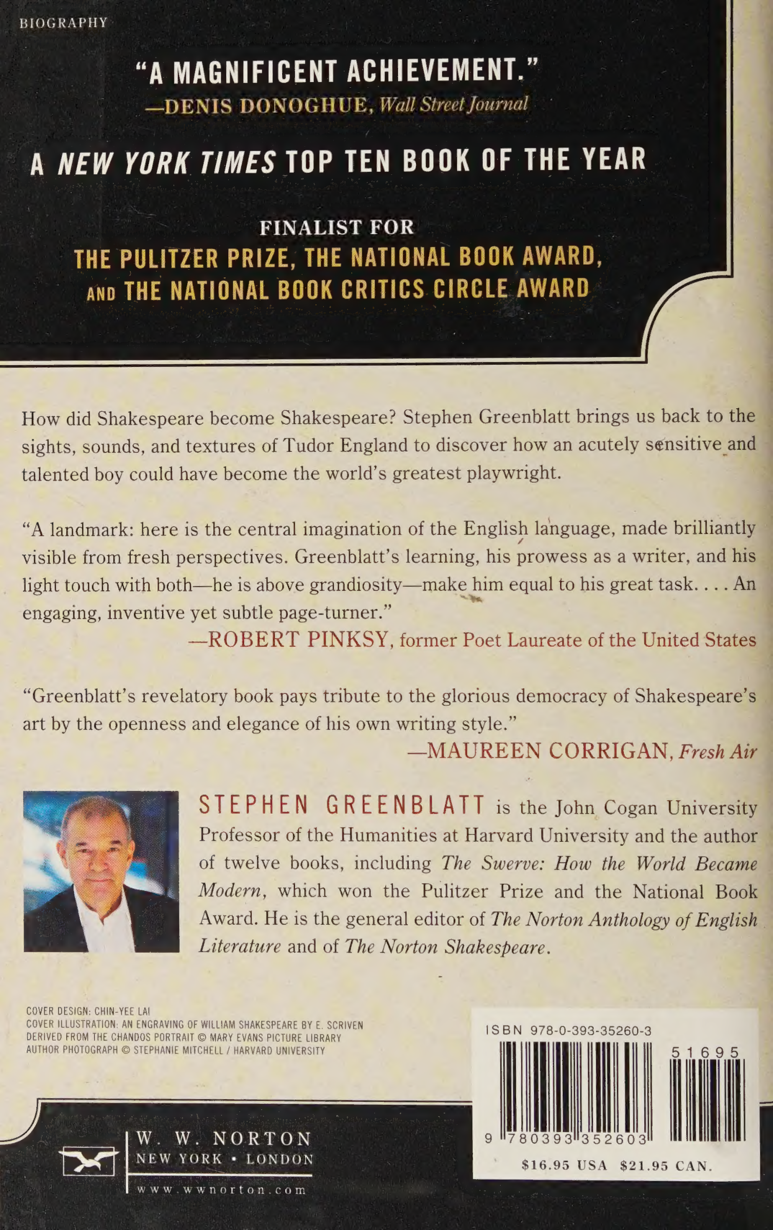 Stephen Greenblatt Will in the World Biography — page 468