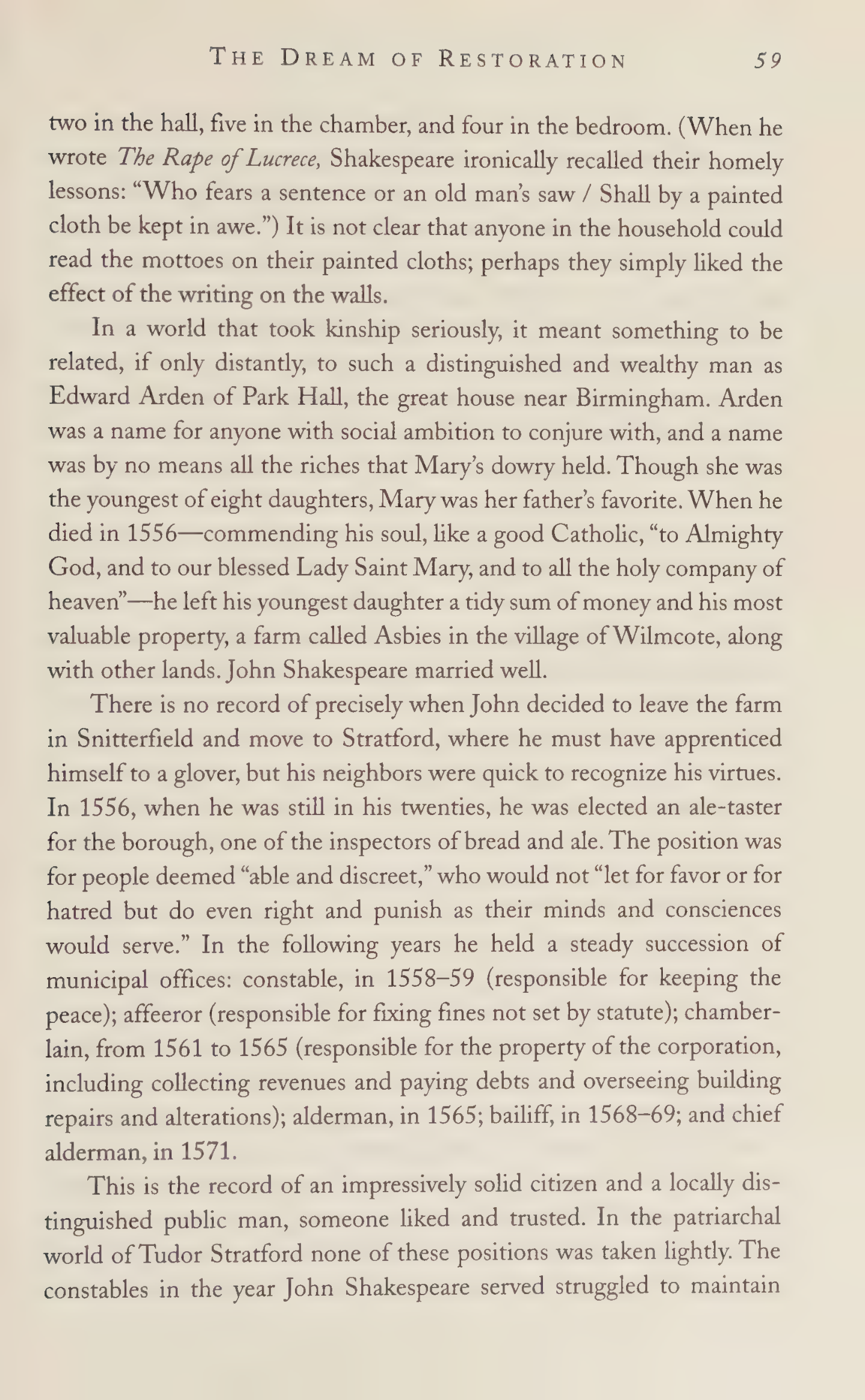 Stephen Greenblatt Will in the World Biography — page 61