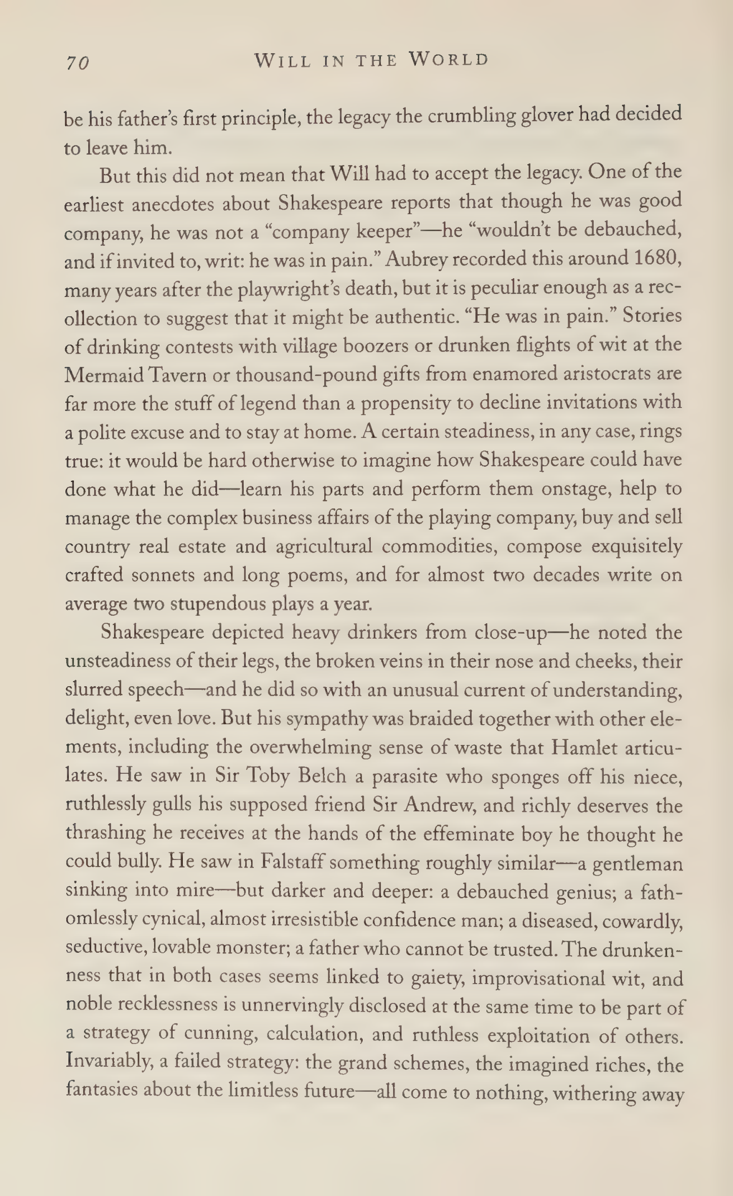 Stephen Greenblatt Will in the World Biography — page 72
