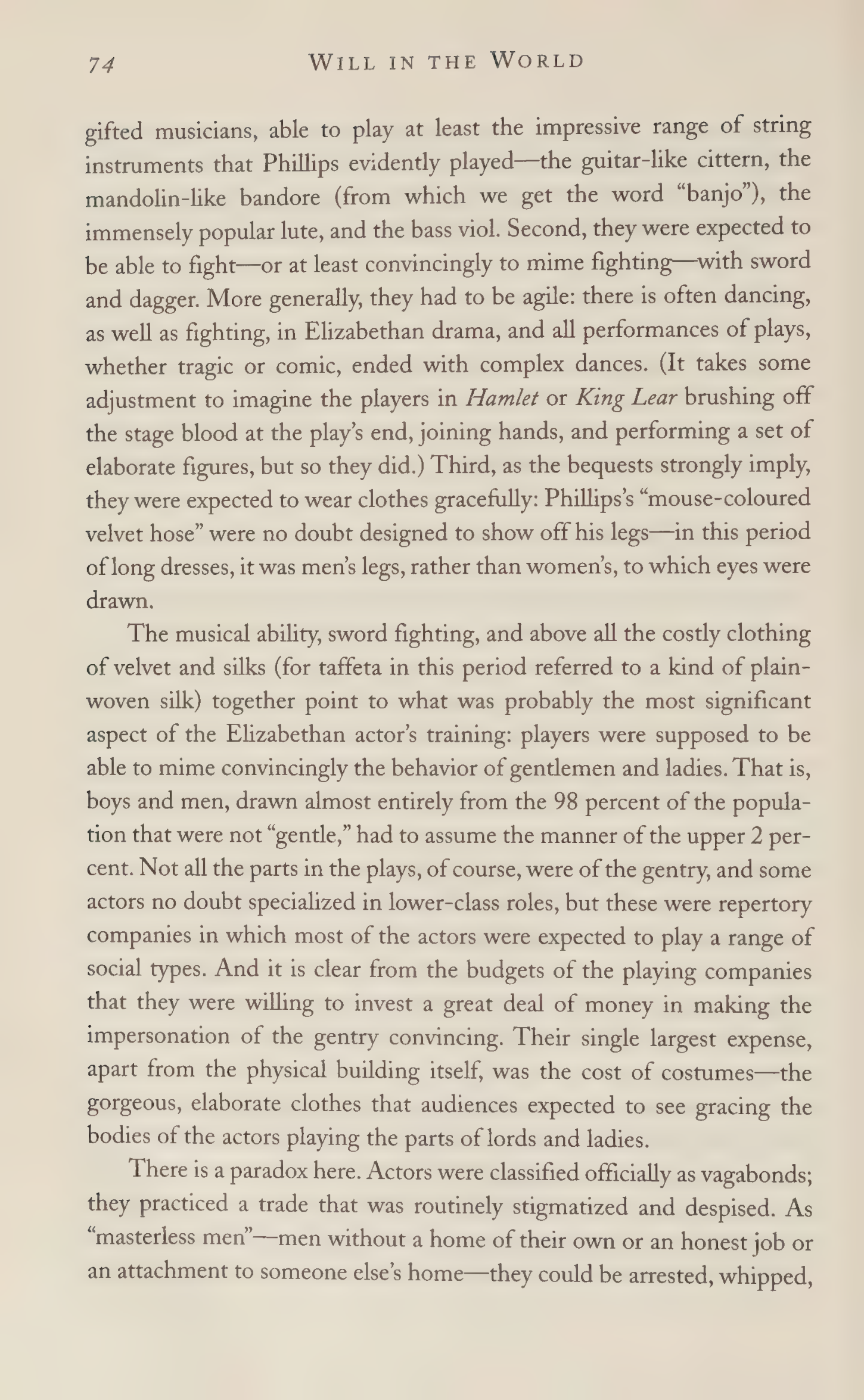 Stephen Greenblatt Will in the World Biography — page 76