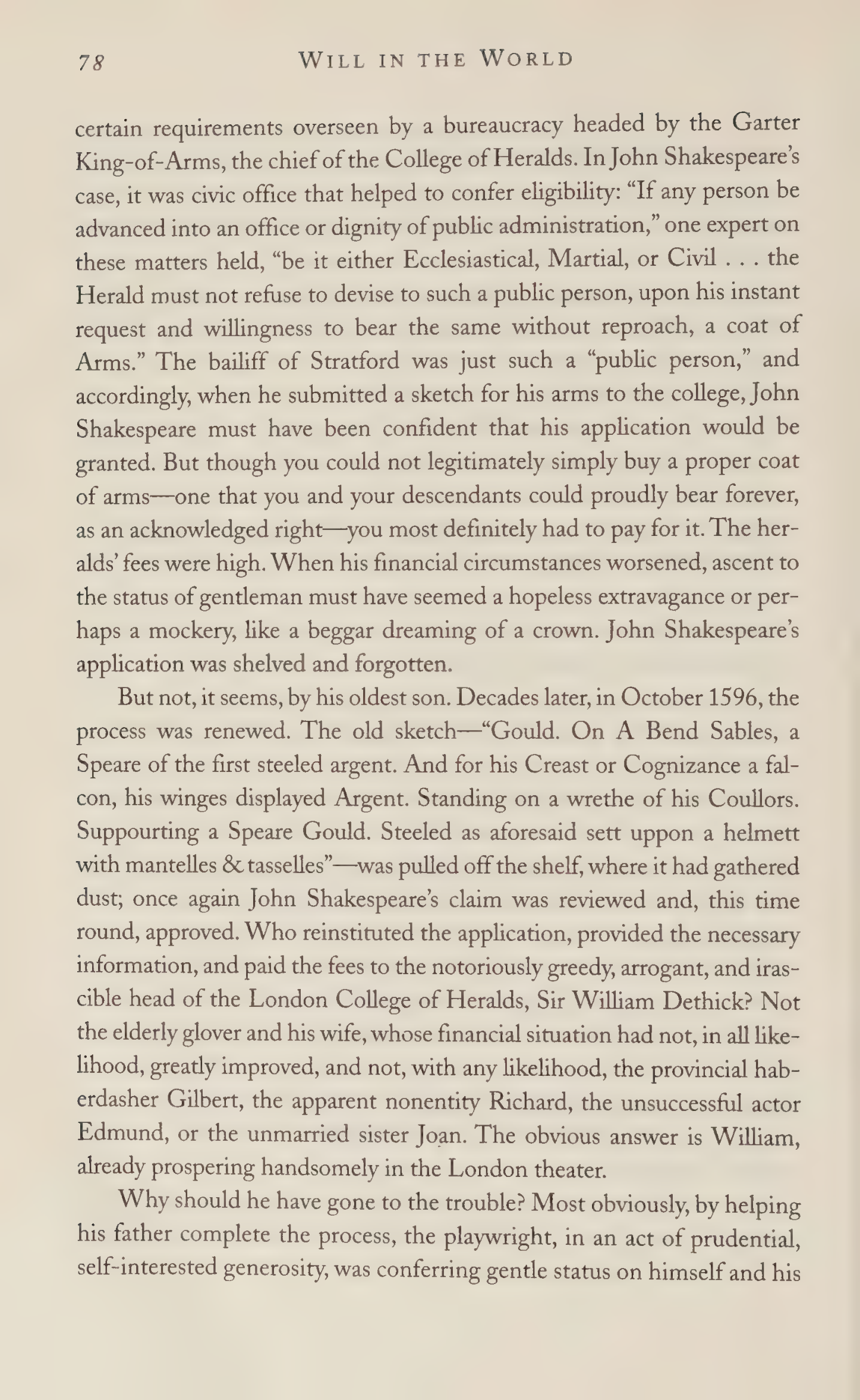 Stephen Greenblatt Will in the World Biography — page 80