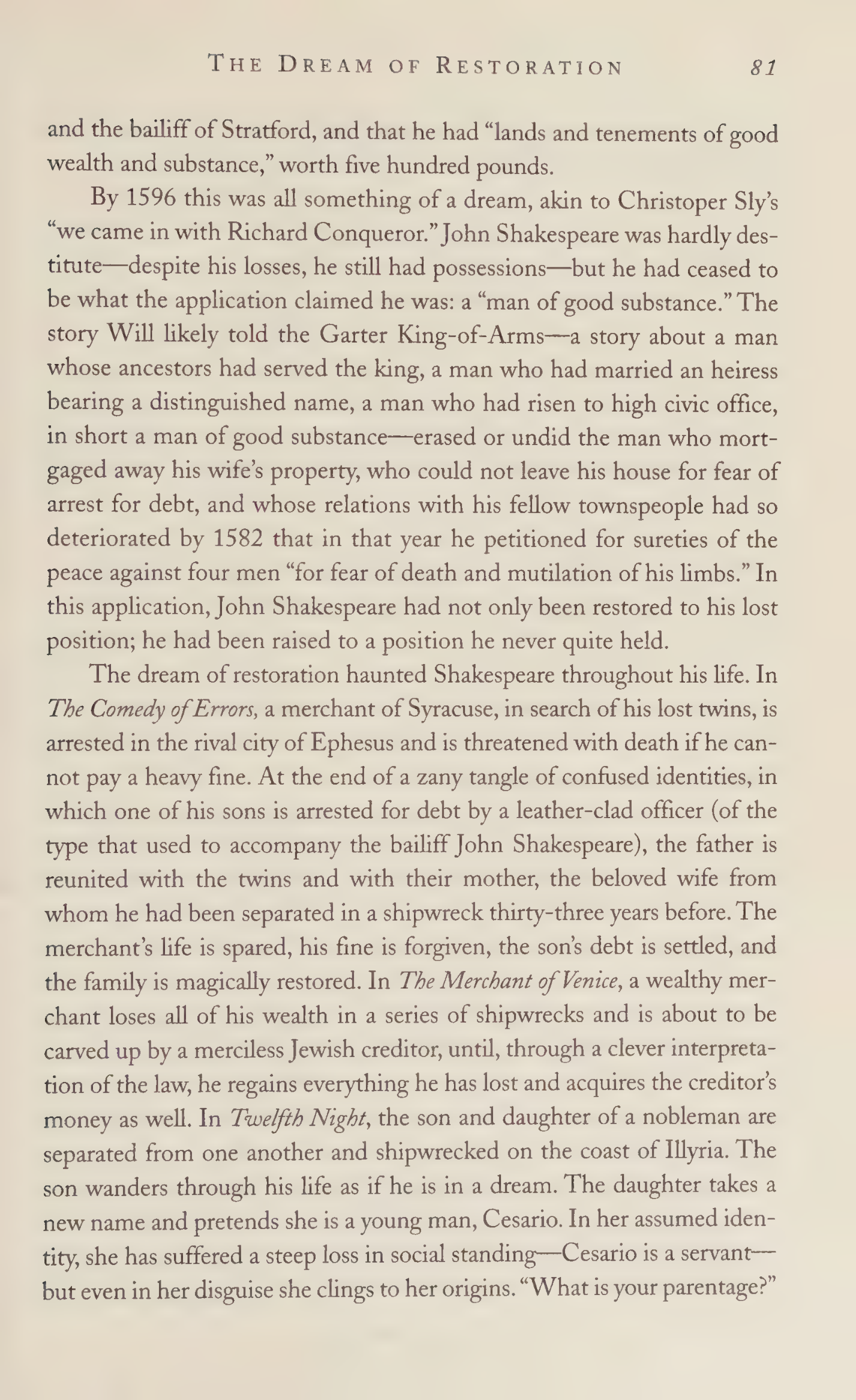 Stephen Greenblatt Will in the World Biography — page 83