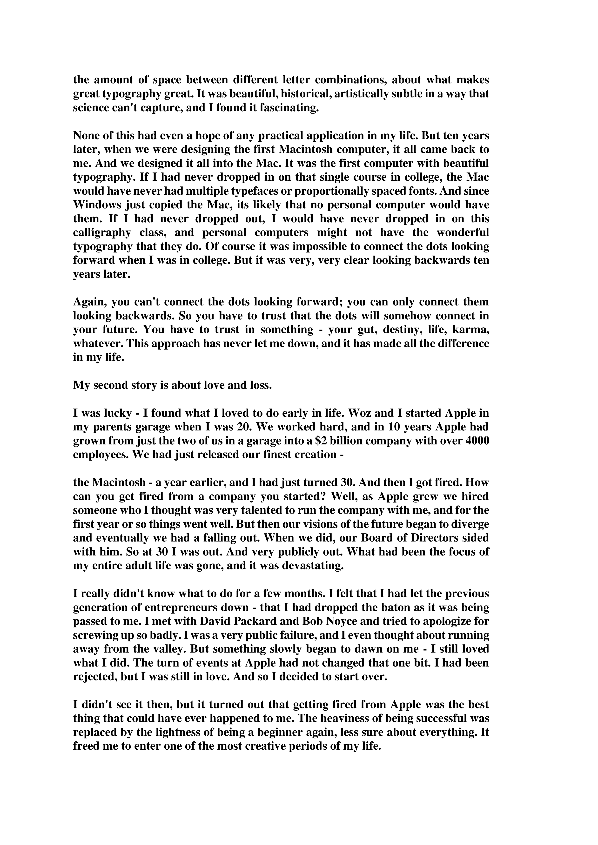 Steve Jobs Stanford Commencement Speech — page 2