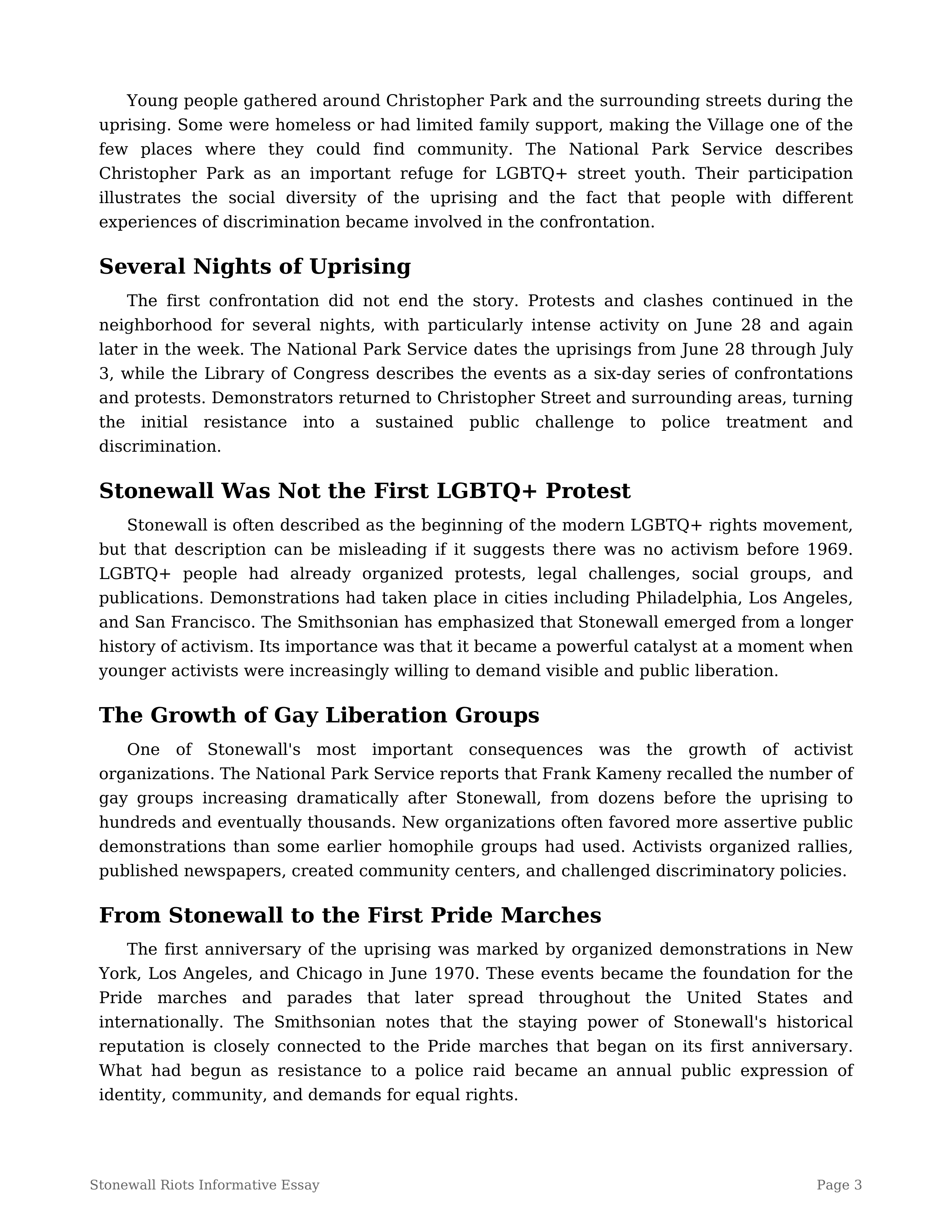 Stonewall Riots Informative Essay — page 3