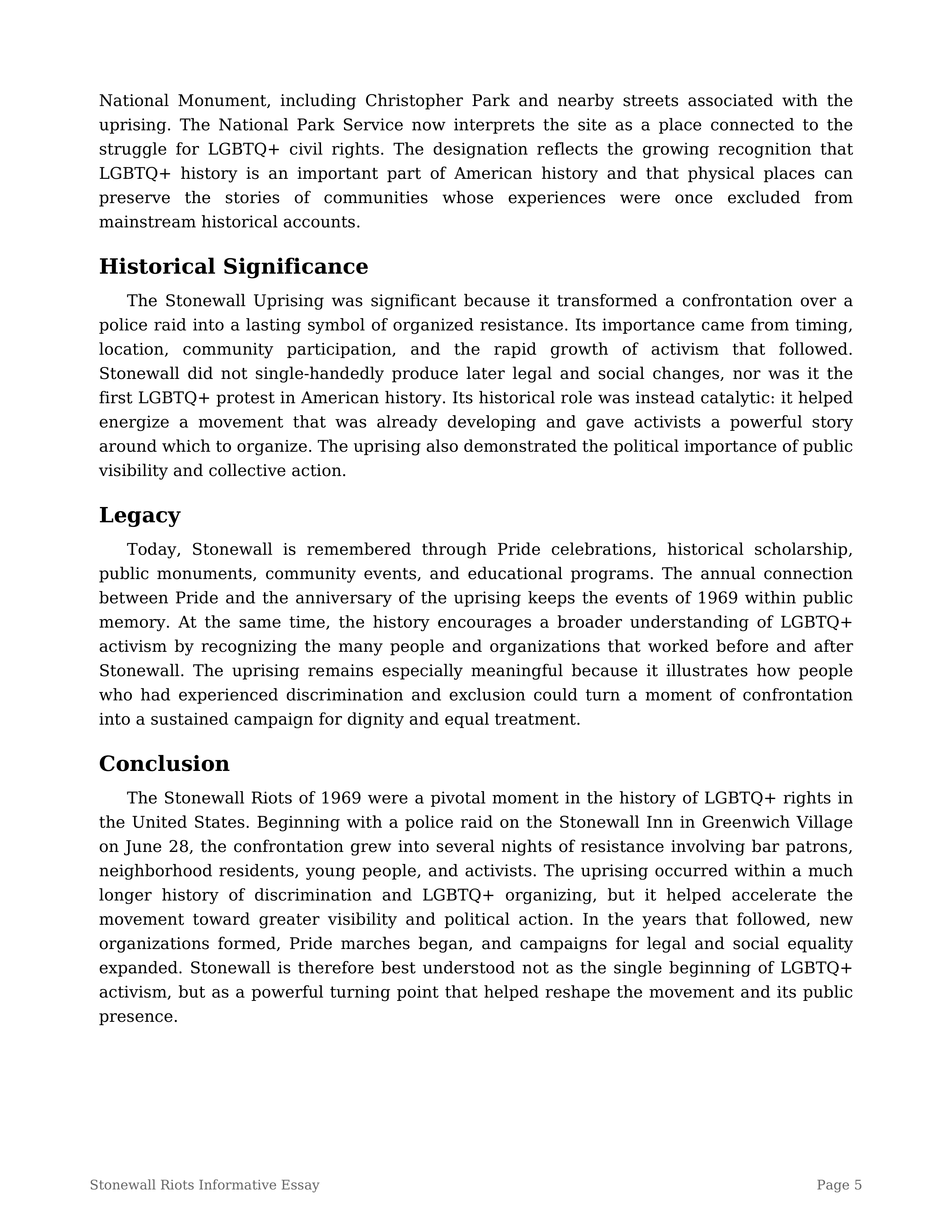 Stonewall Riots Informative Essay — page 5