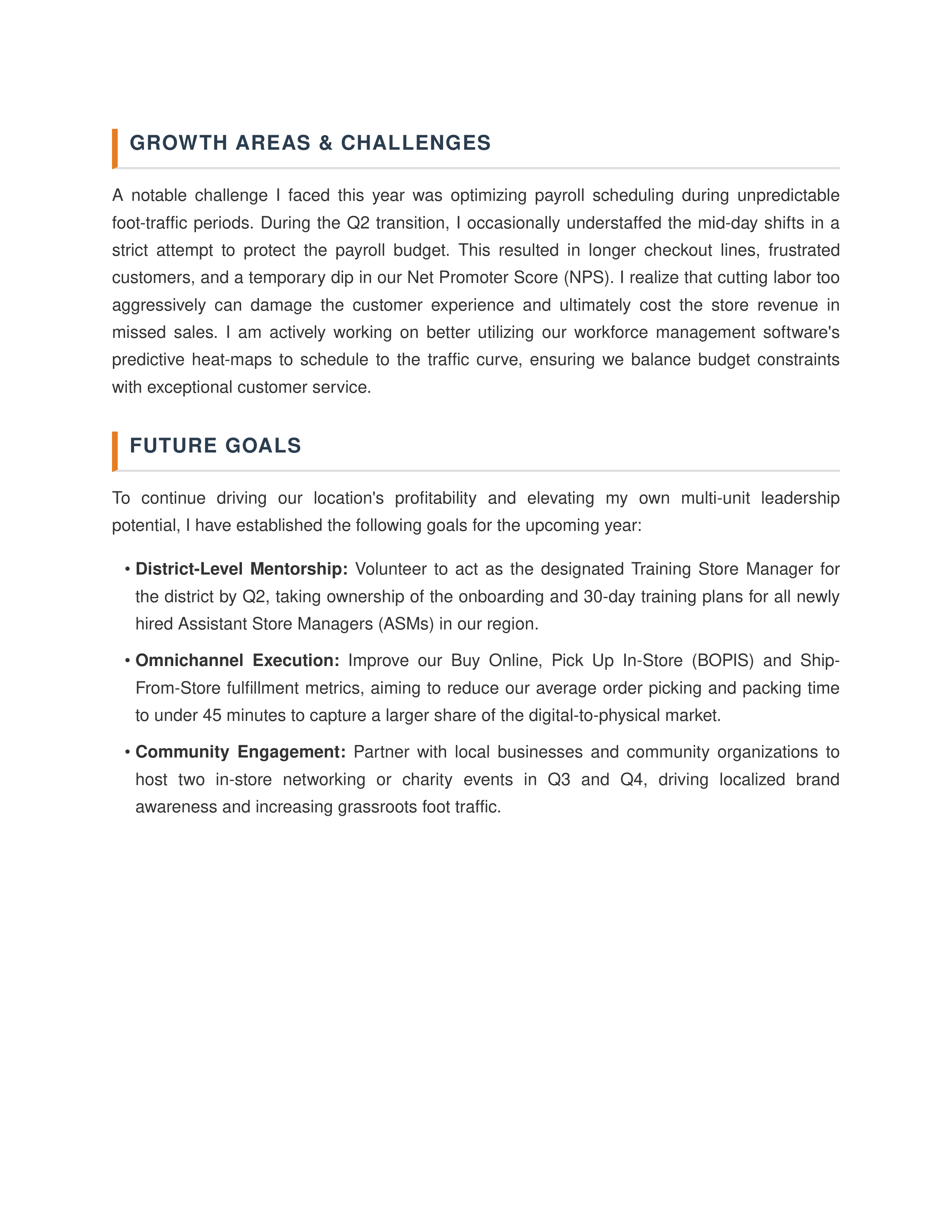 Store Manager Self Performance Review — page 2