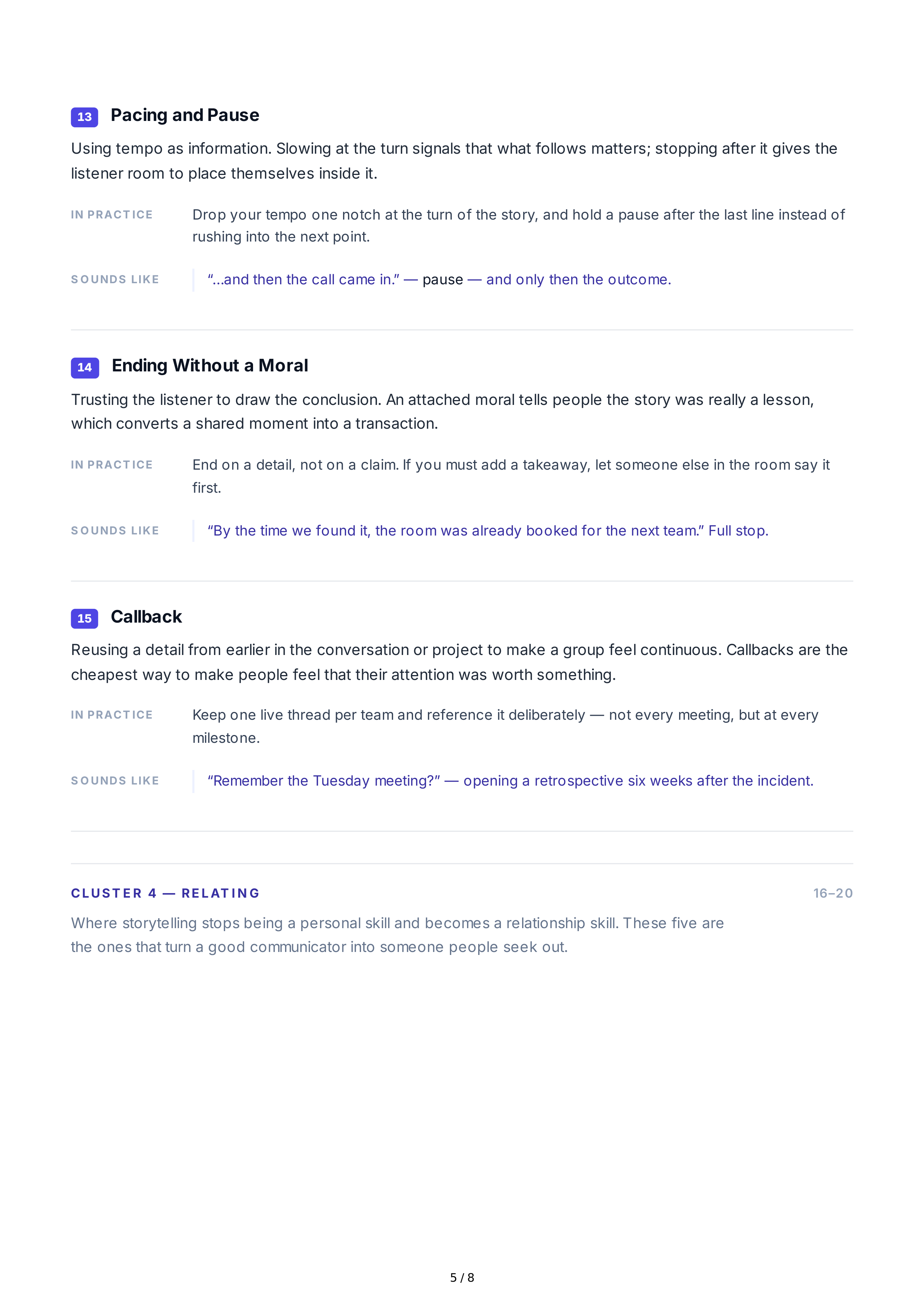 Storytelling Interpersonal Skills — page 5