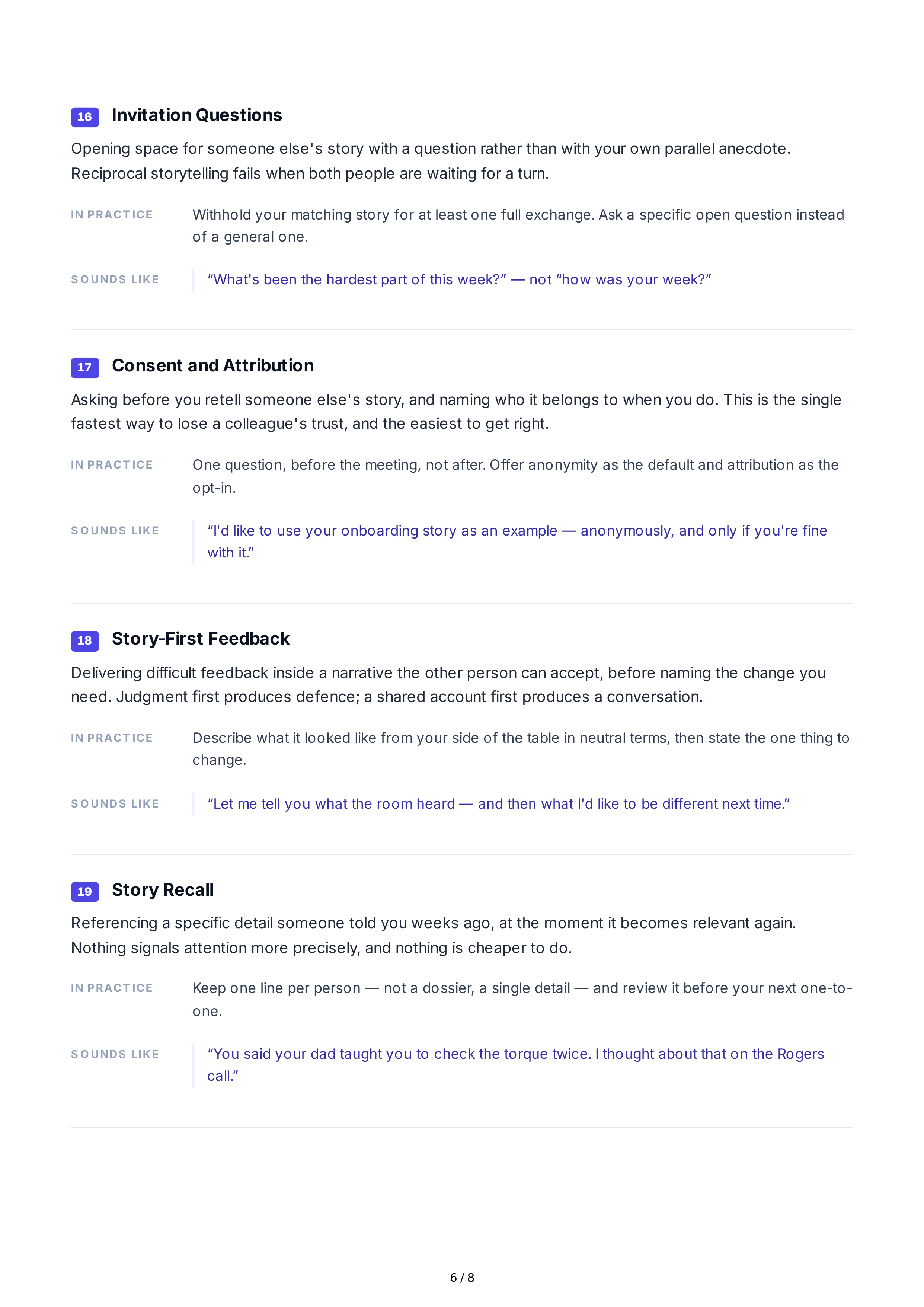 Storytelling Interpersonal Skills — page 6