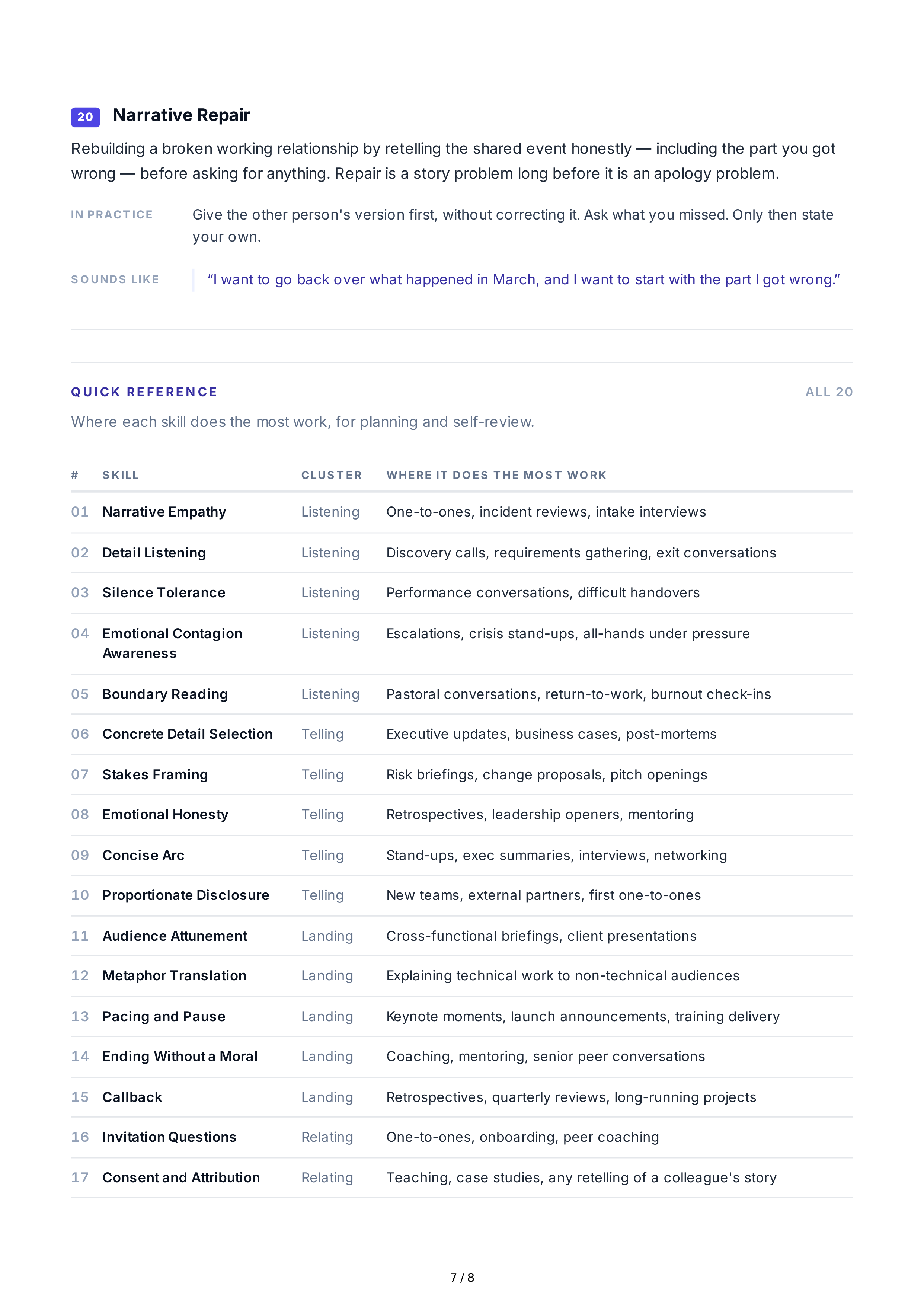 Storytelling Interpersonal Skills — page 7