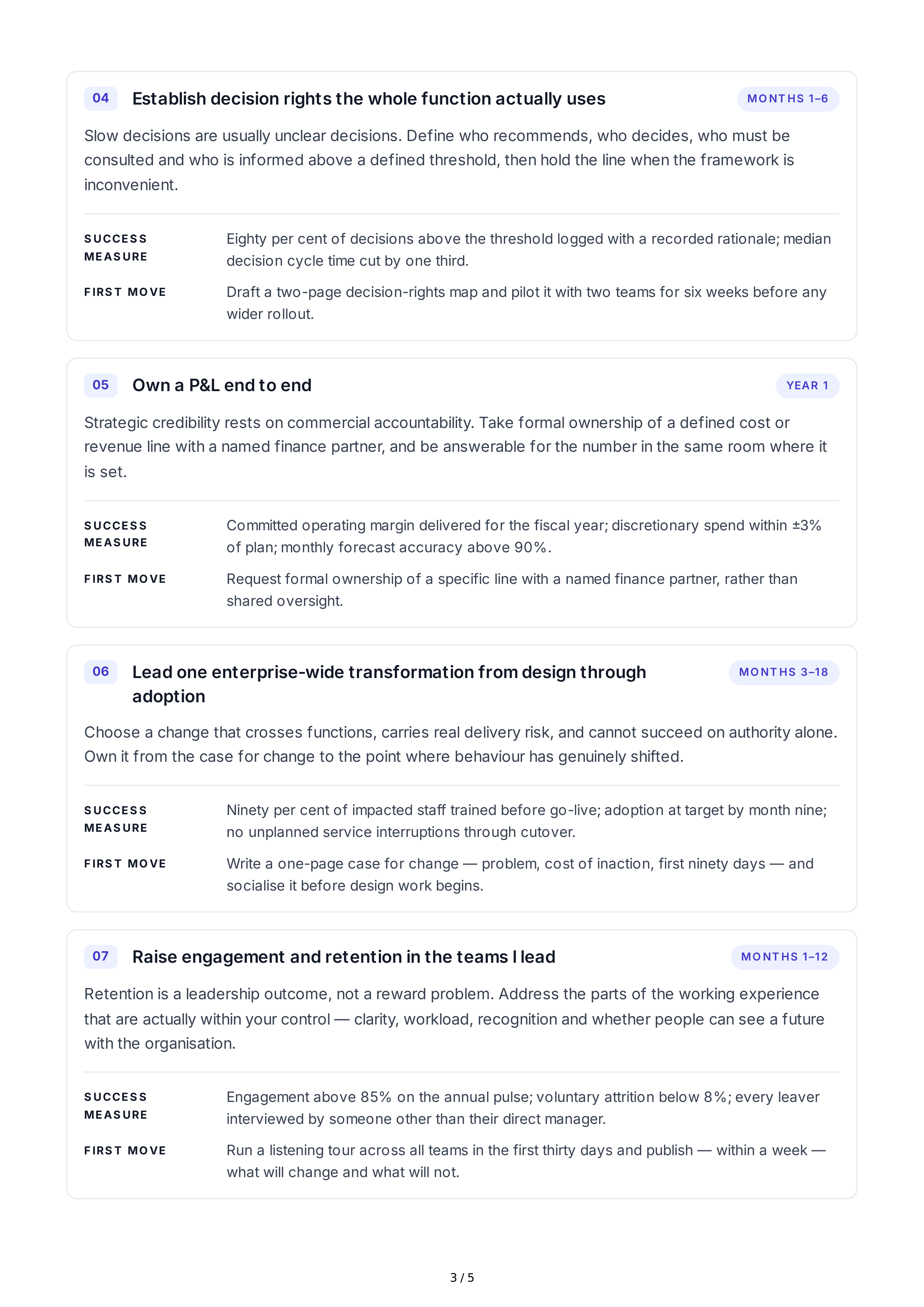 Strategic Leadership Professional Goals — page 3