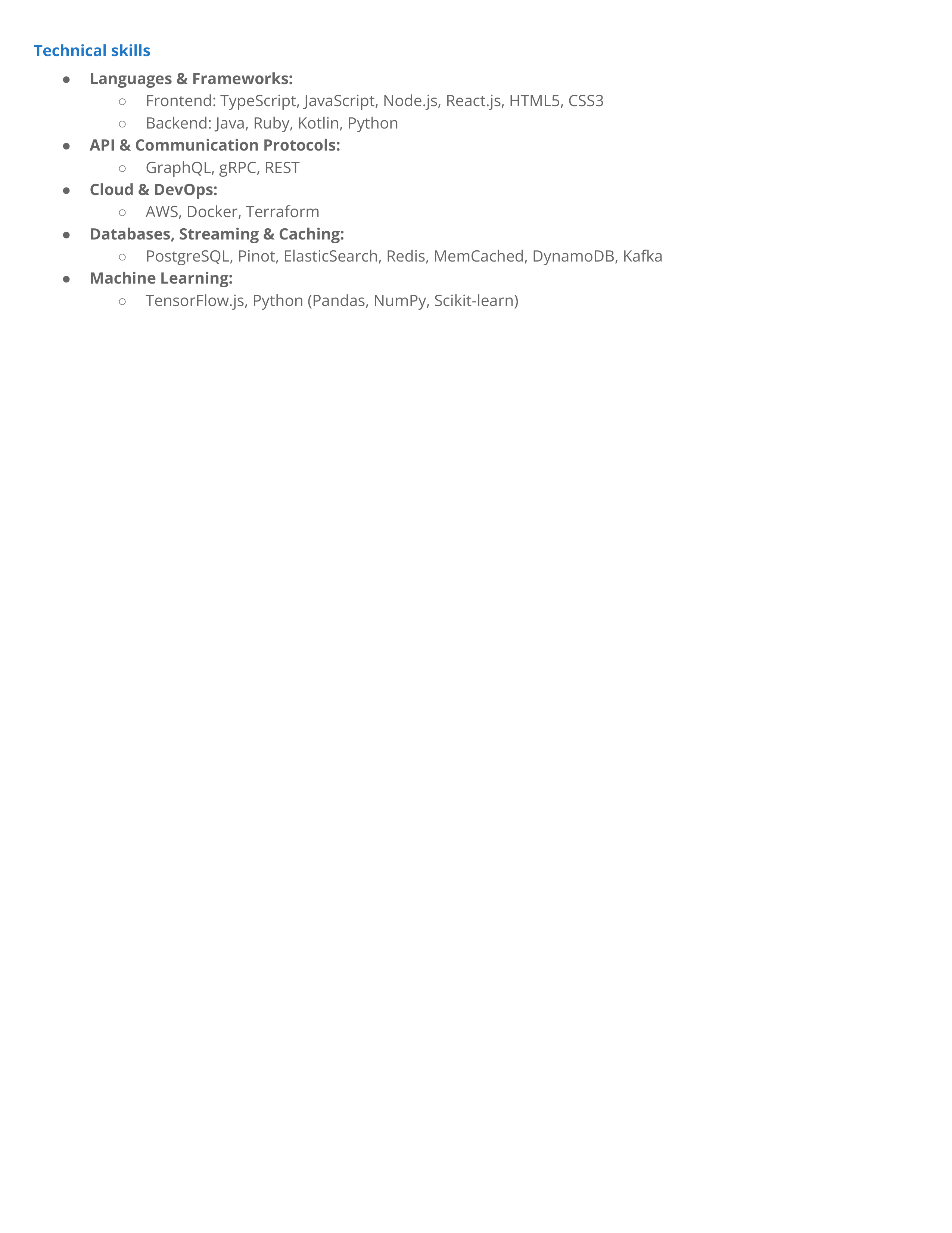 Stripe Full-Stack Developer Resume — page 2