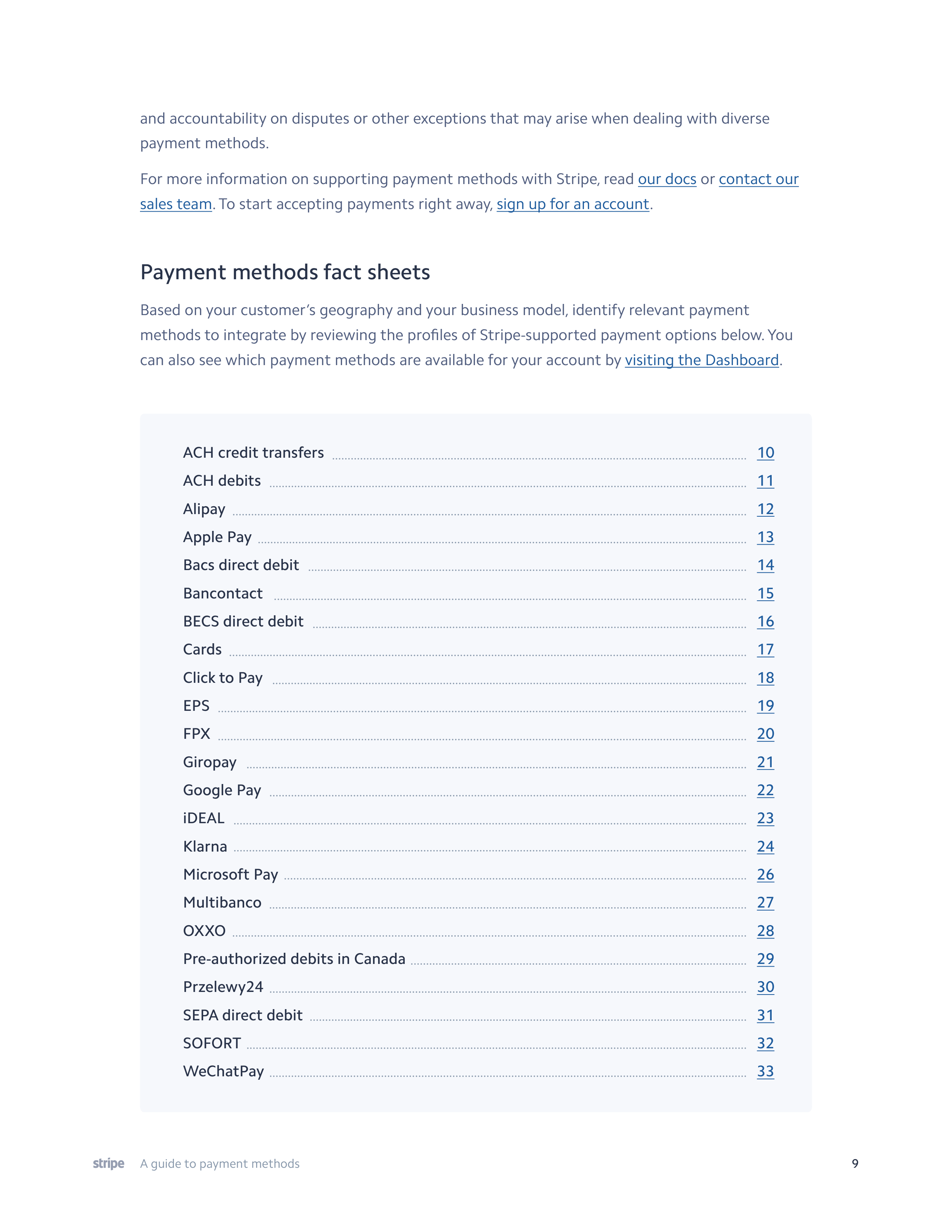 Stripe Payment Methods Guide — page 9