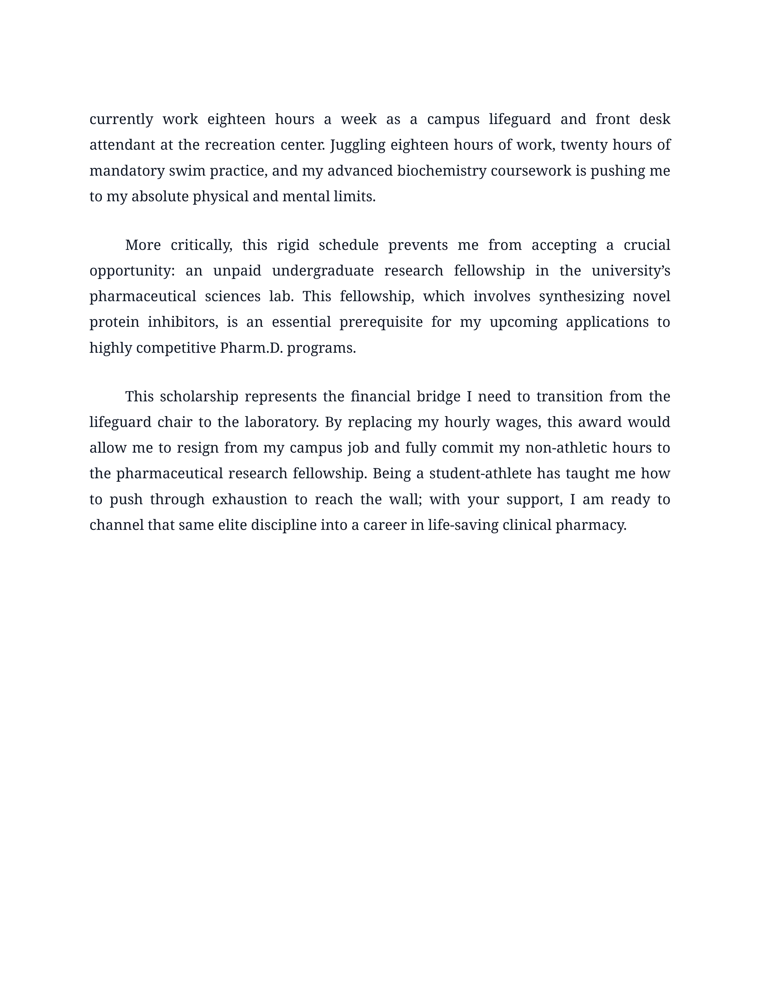 Student Athlete Scholarship Essay — page 2
