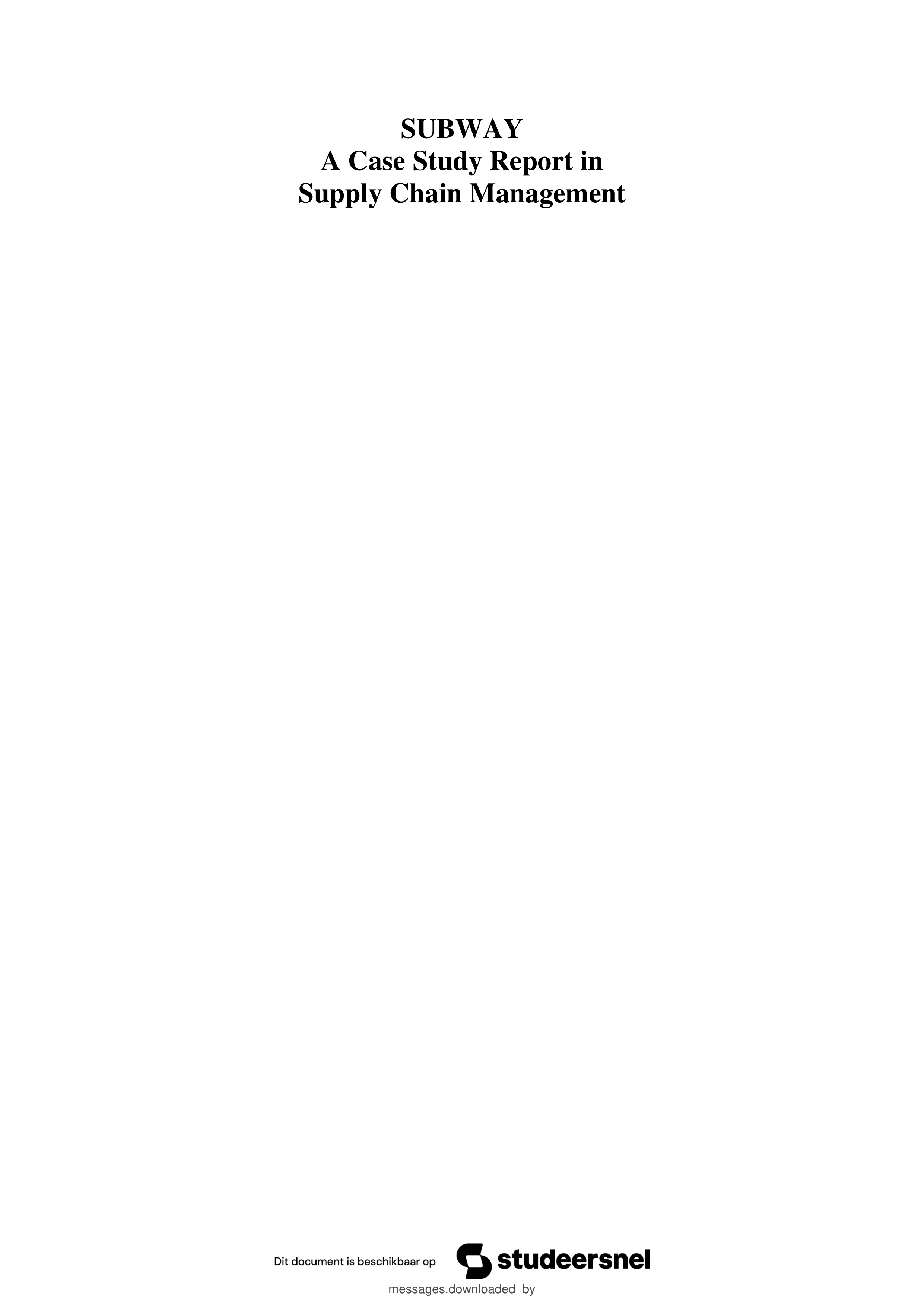 Subway Case Study — page 2