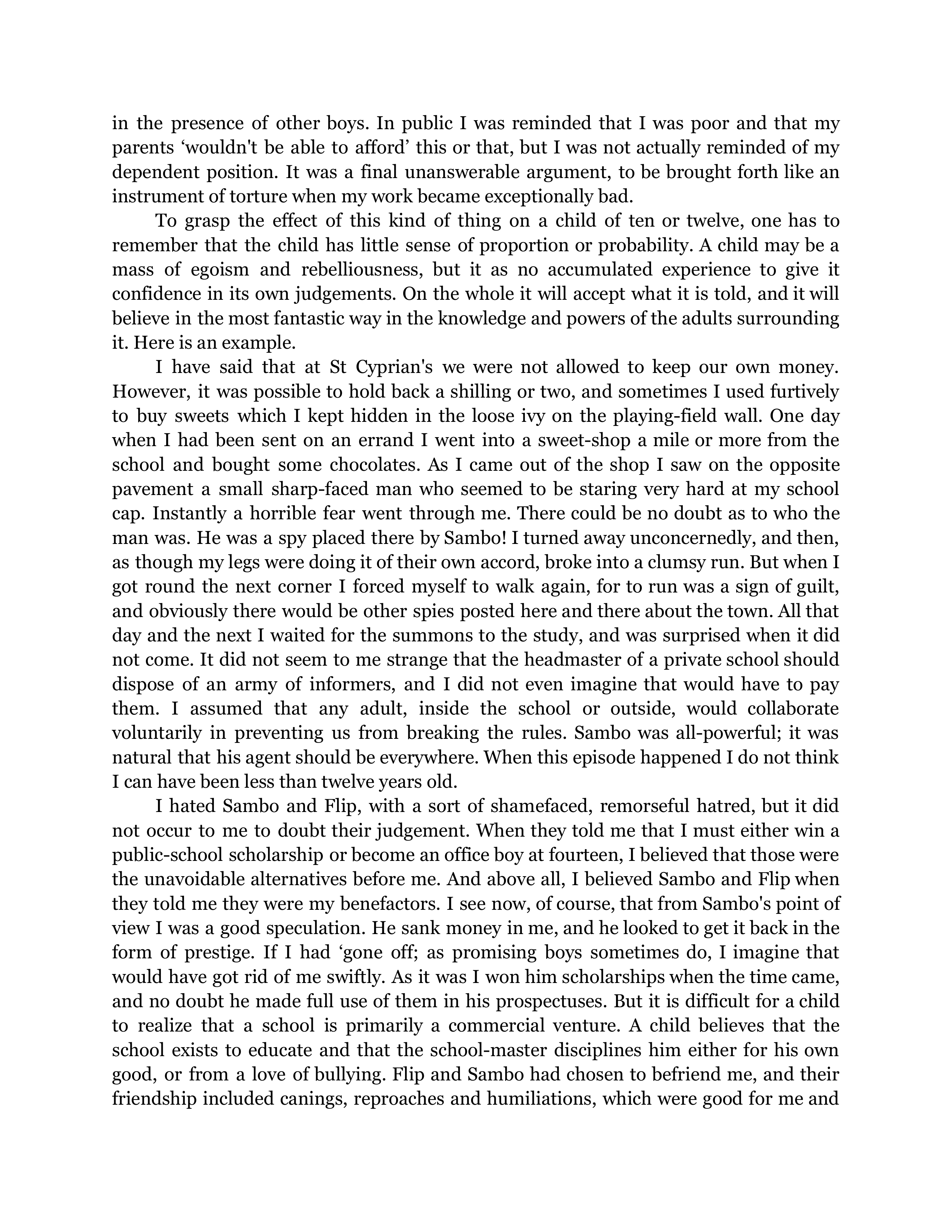 Such, Such Were The Joys Essay — page 10