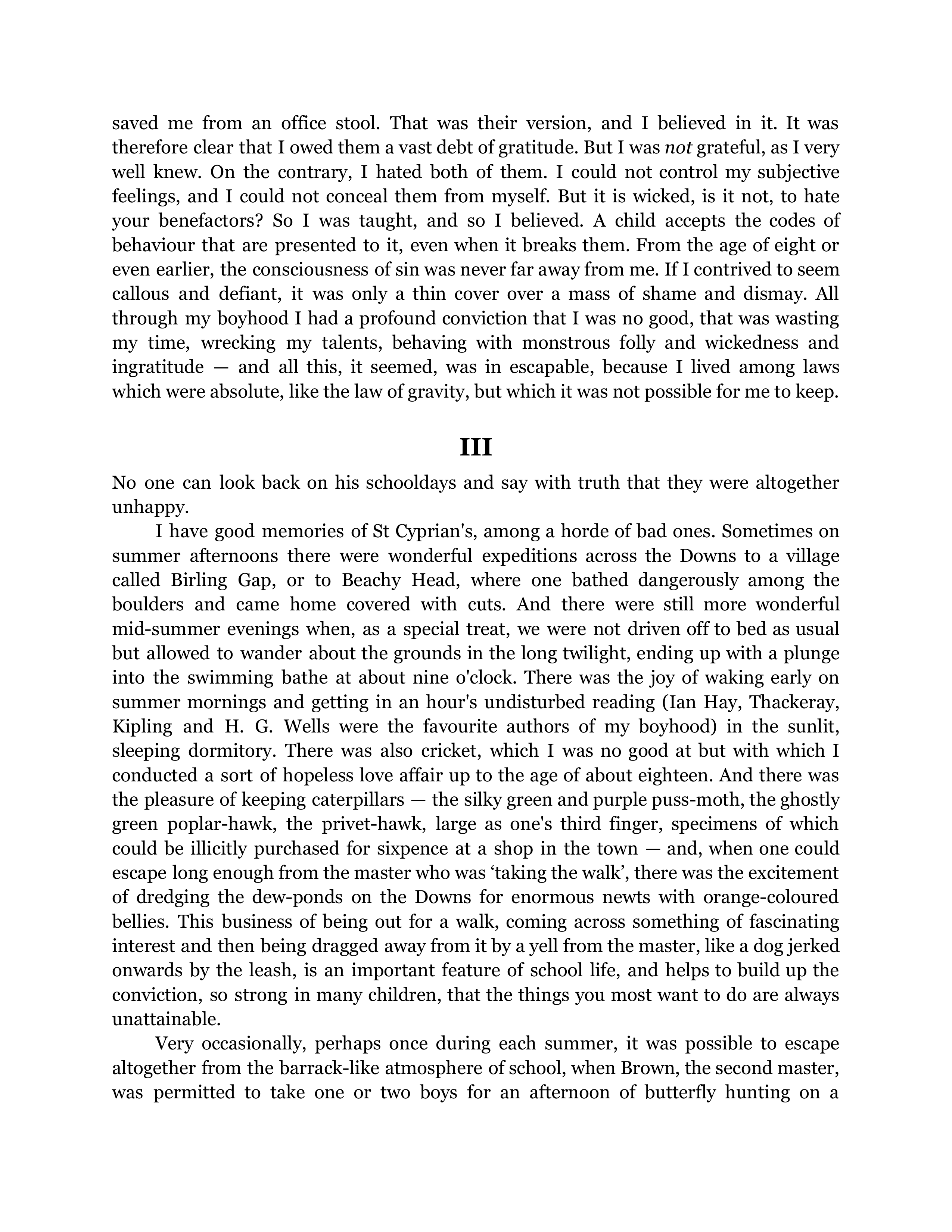Such, Such Were The Joys Essay — page 11