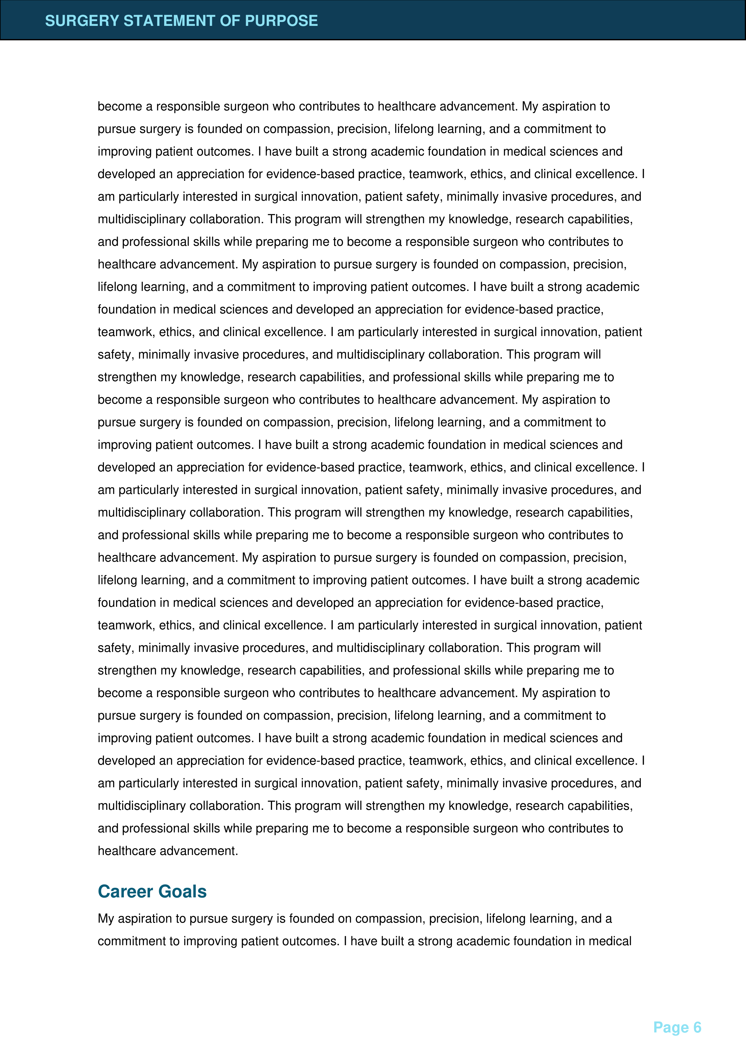 Surgery Statement of Purpose — page 6