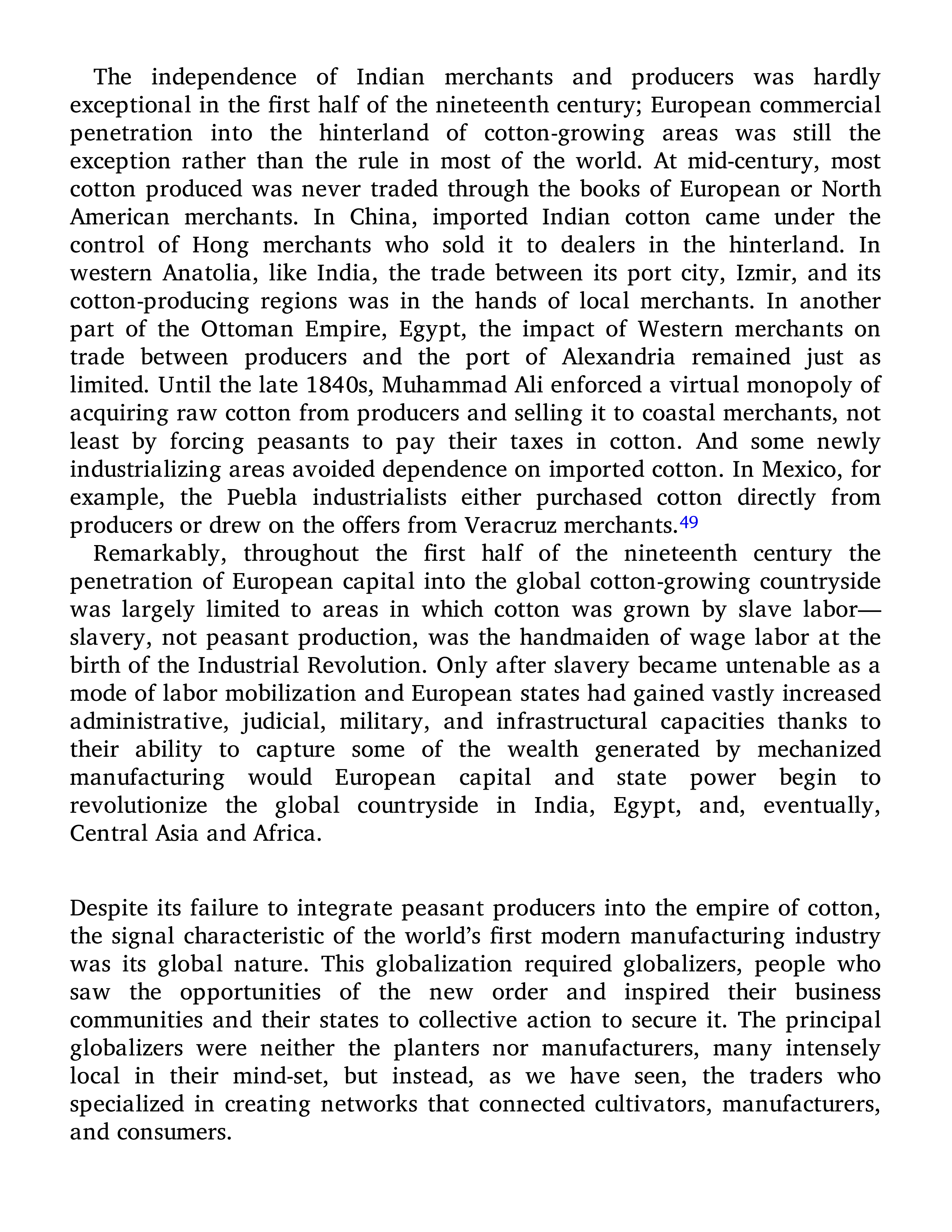 Sven Beckert Empire of Cotton A Global History Biography — page 244