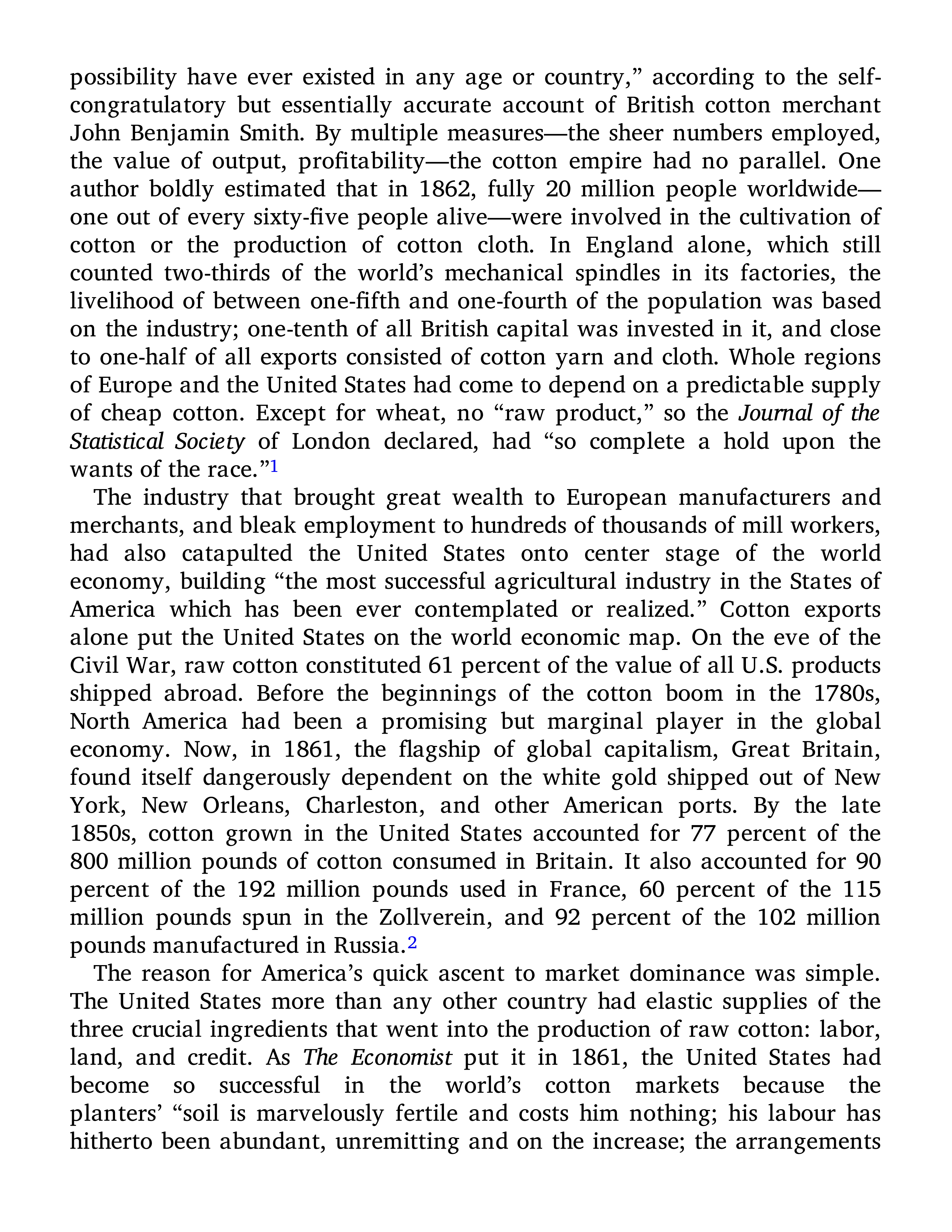 Sven Beckert Empire of Cotton A Global History Biography — page 261