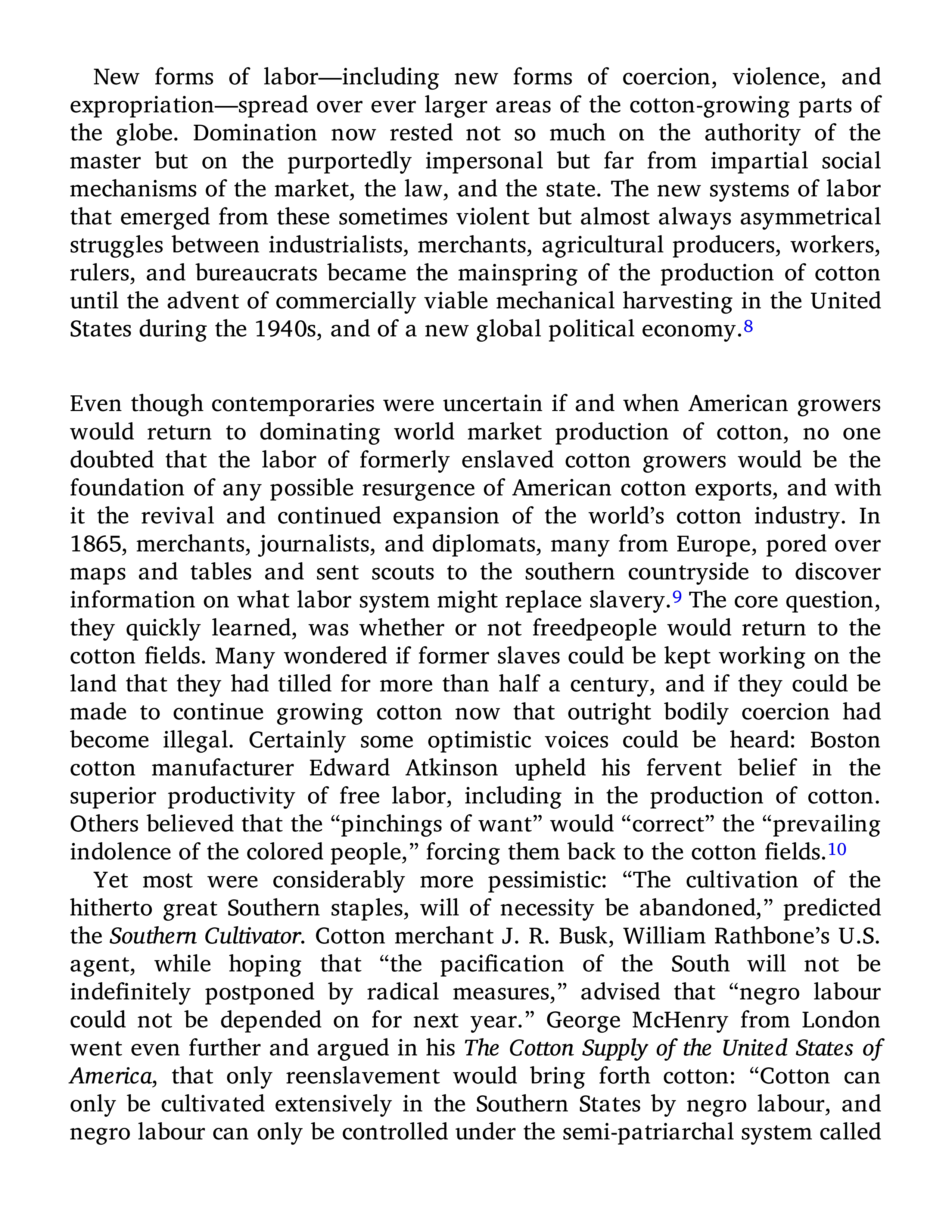 Sven Beckert Empire of Cotton A Global History Biography — page 298