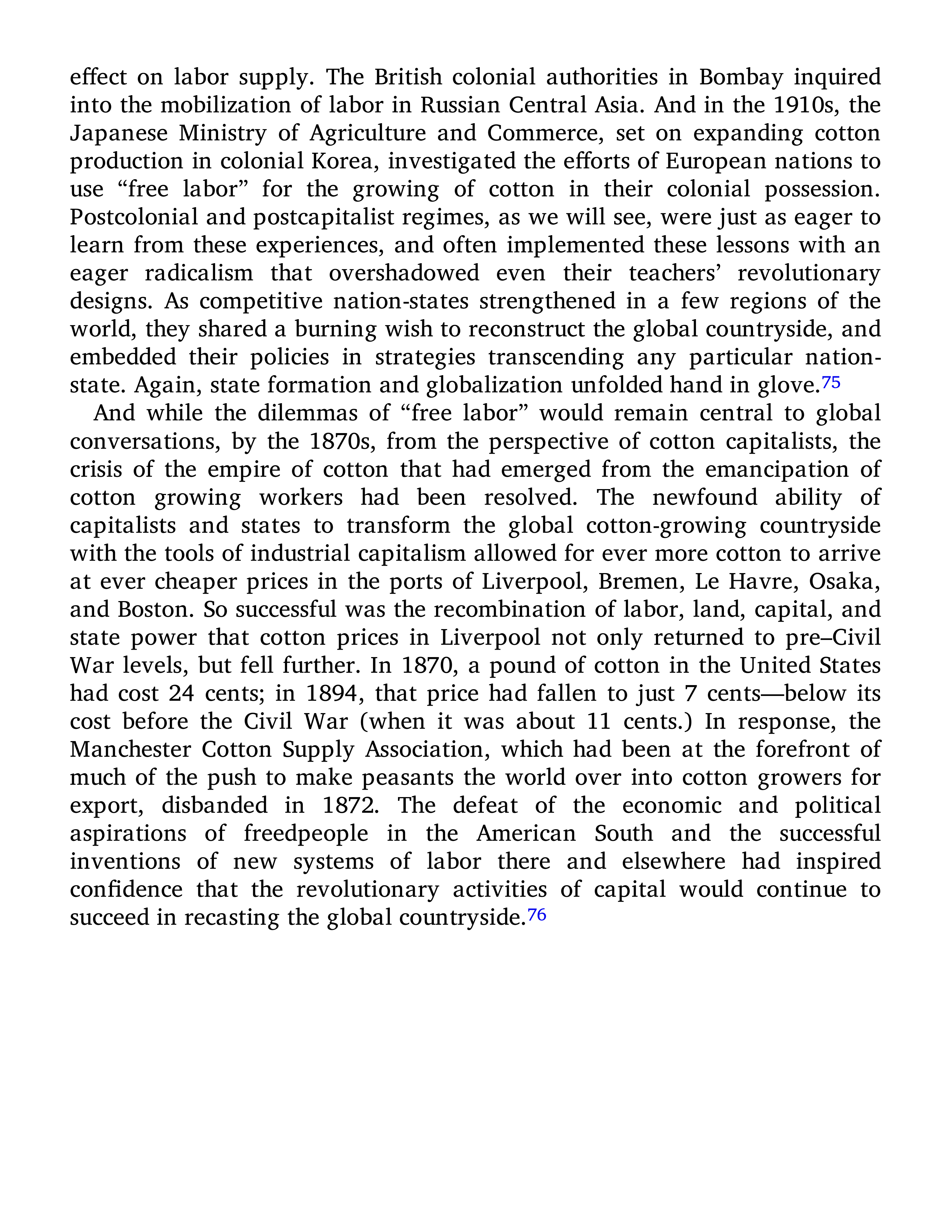 Sven Beckert Empire of Cotton A Global History Biography — page 329