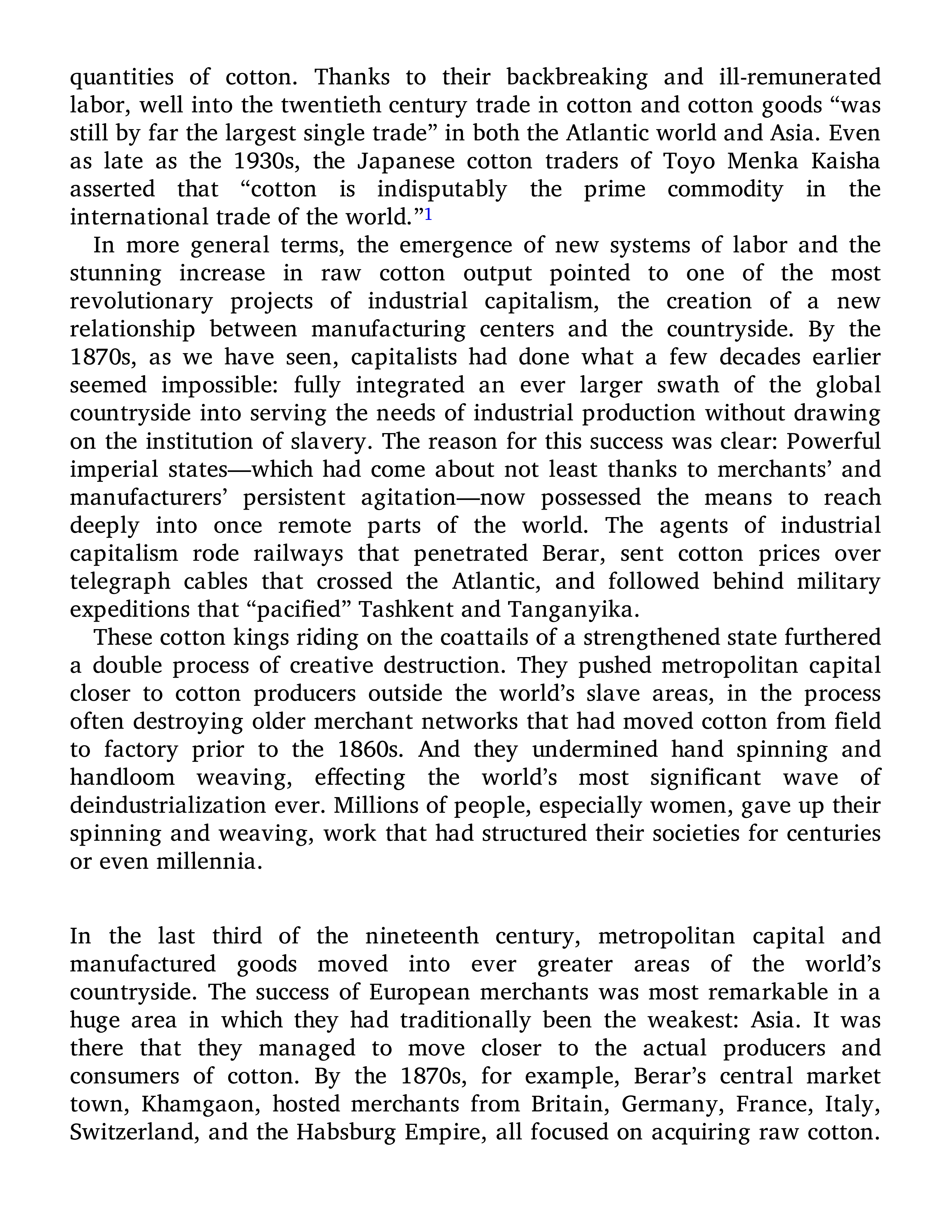 Sven Beckert Empire of Cotton A Global History Biography — page 331