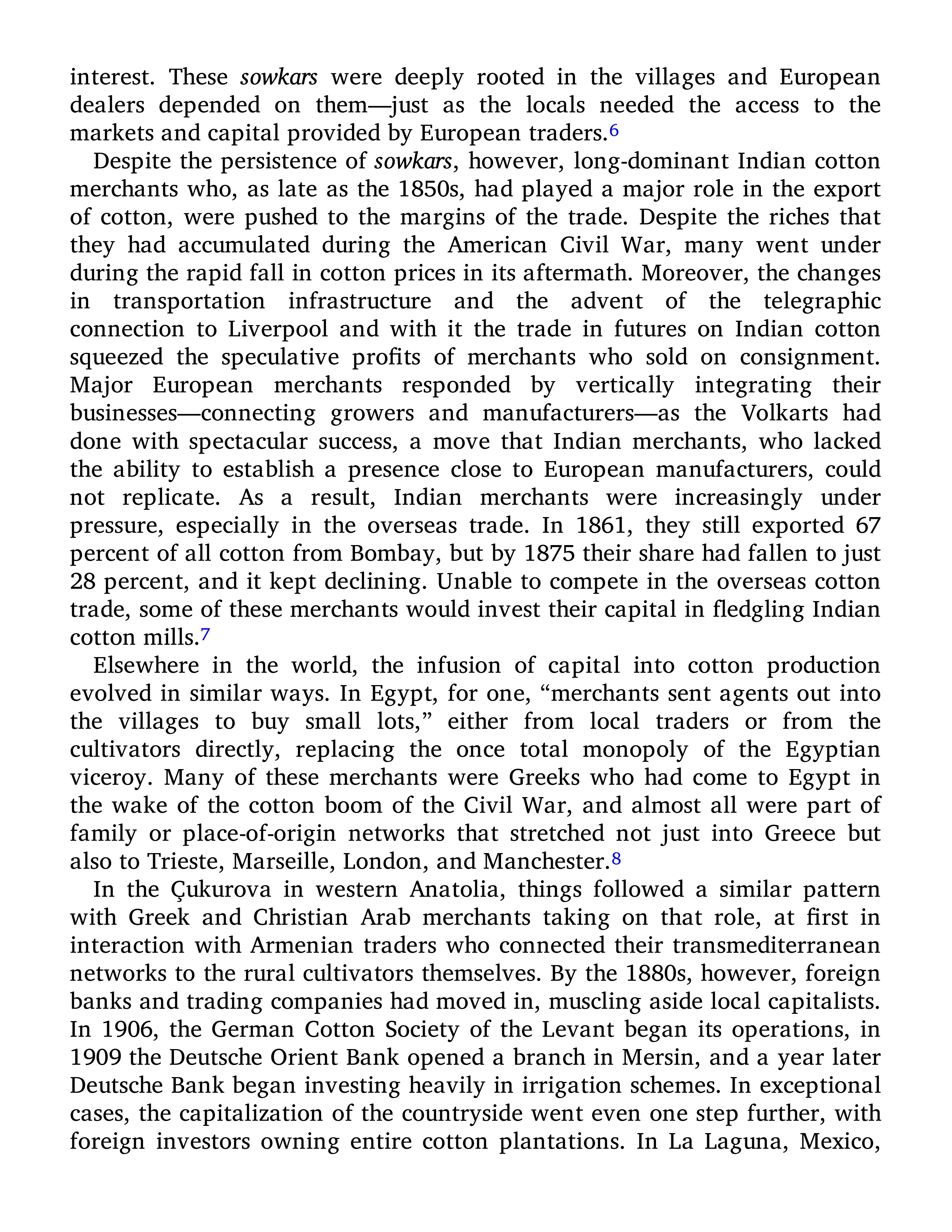Sven Beckert Empire of Cotton A Global History Biography — page 334