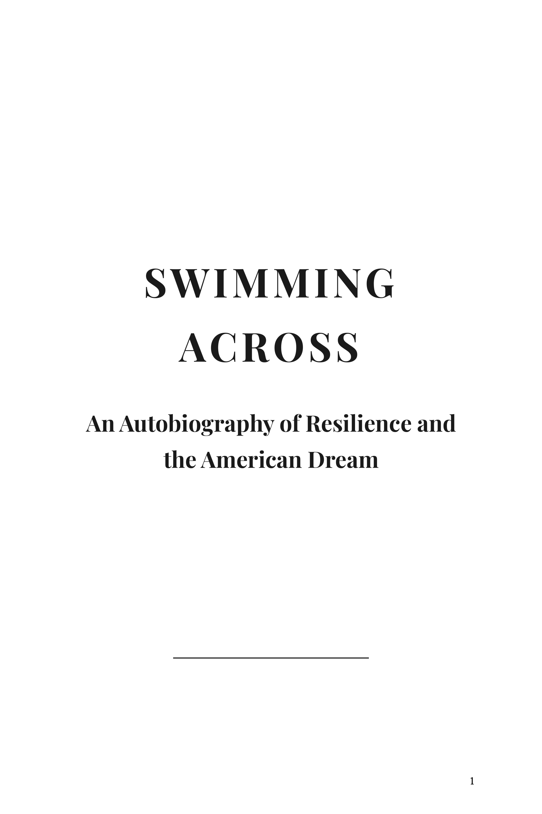 Swimming Across by Andy Grove Intel CEO Autobiography — page 1