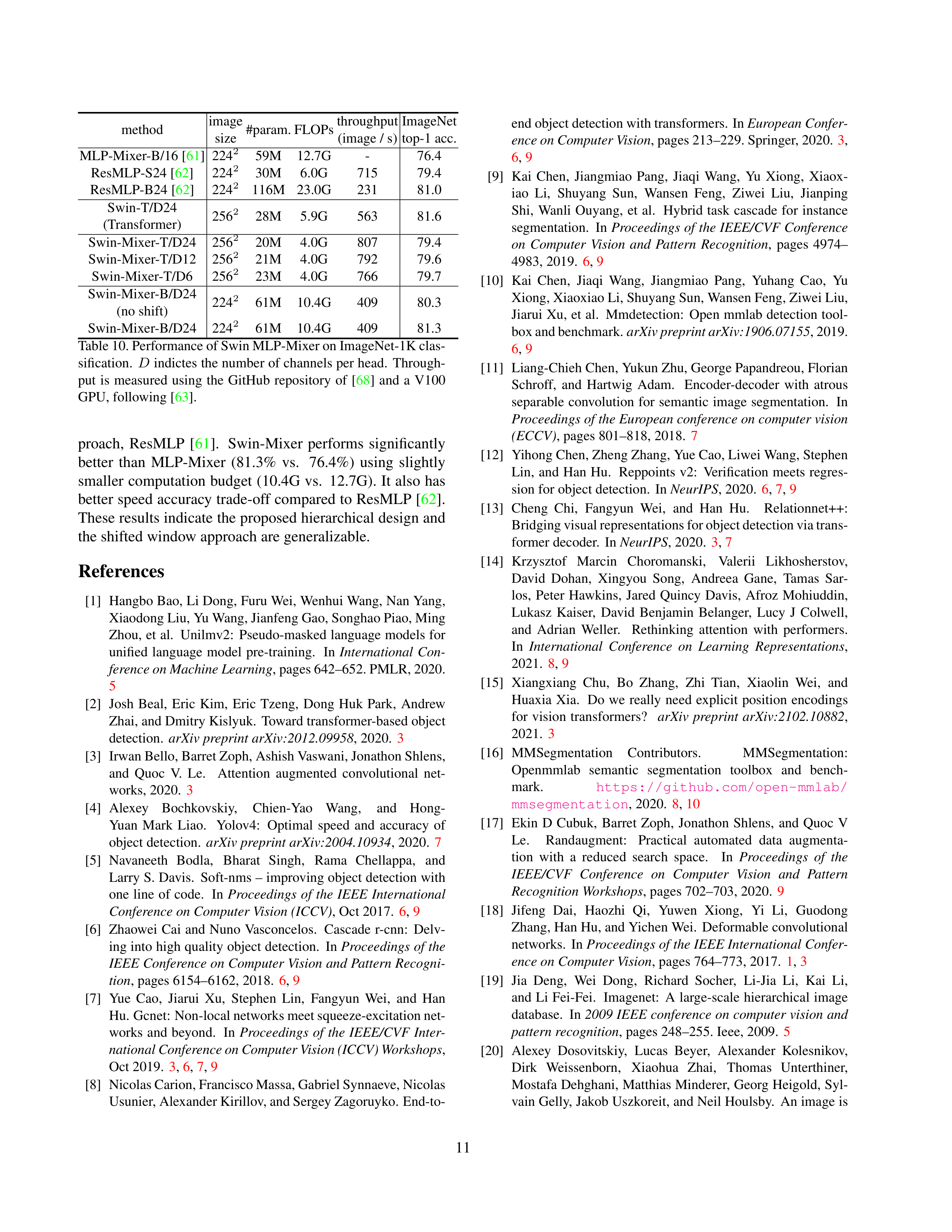 Swin Transformer Research Paper by Microsoft — page 11