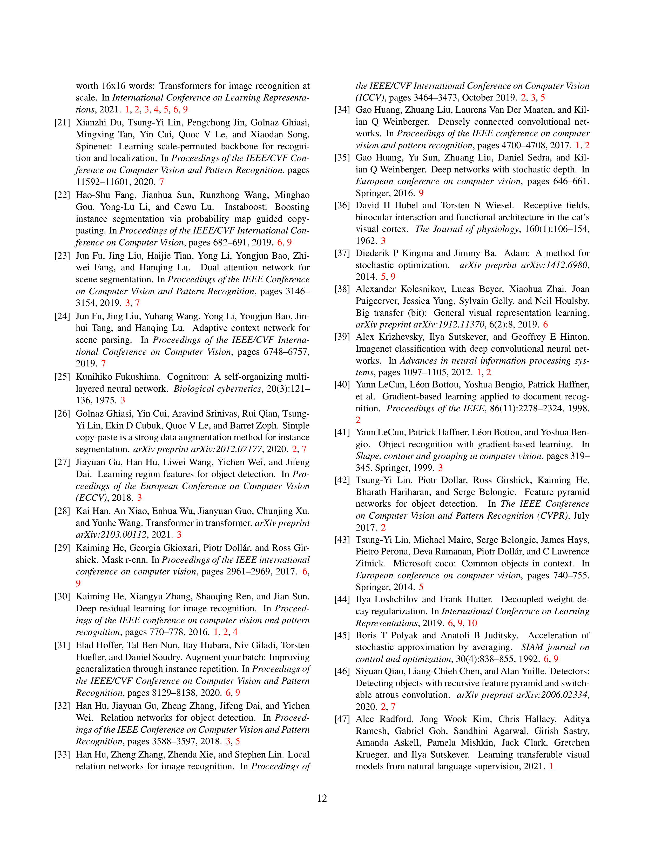 Swin Transformer Research Paper by Microsoft — page 12