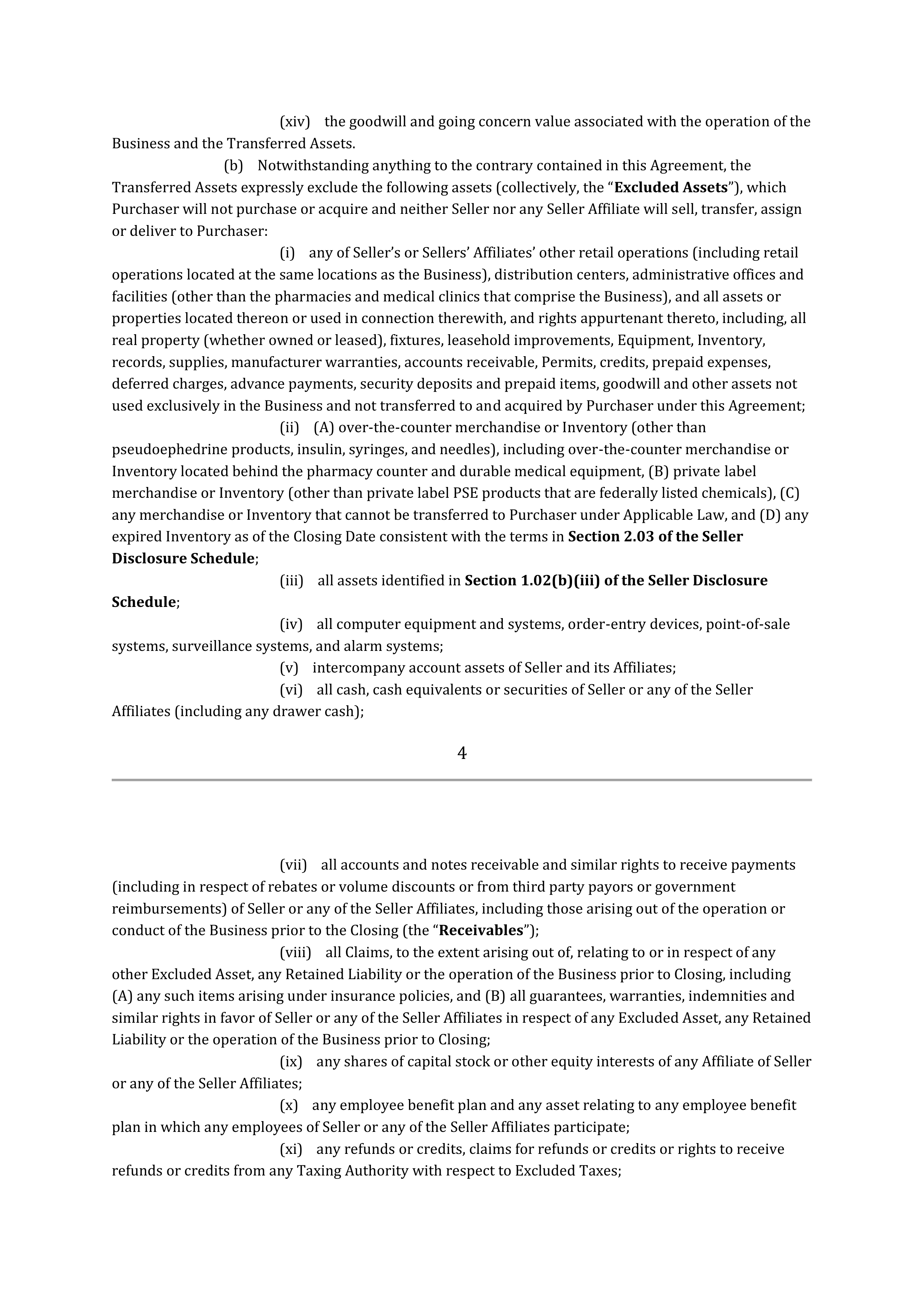 TARGET CORPORATION ASSET PURCHASE AGREEMENT — page 13
