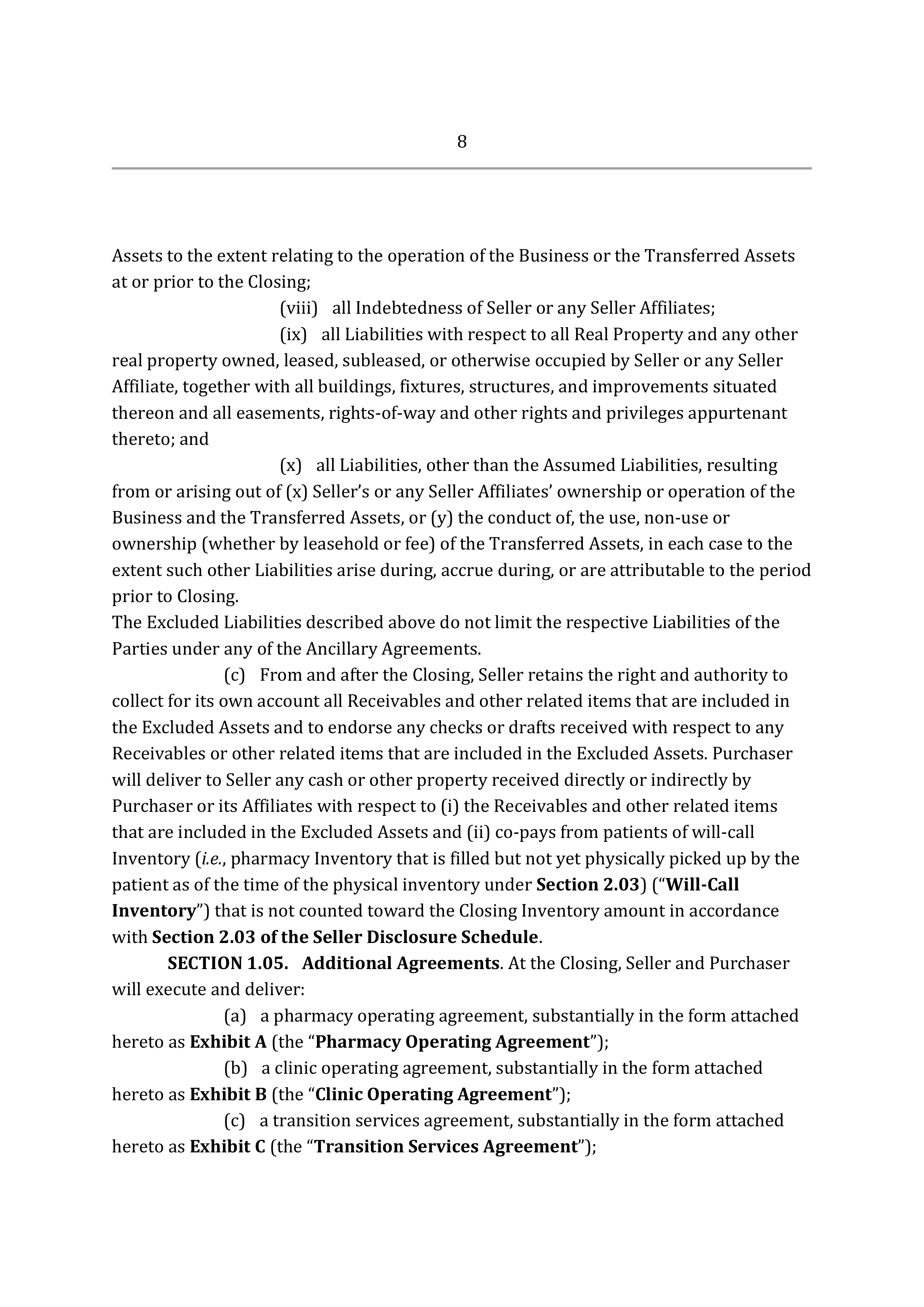 TARGET CORPORATION ASSET PURCHASE AGREEMENT — page 18