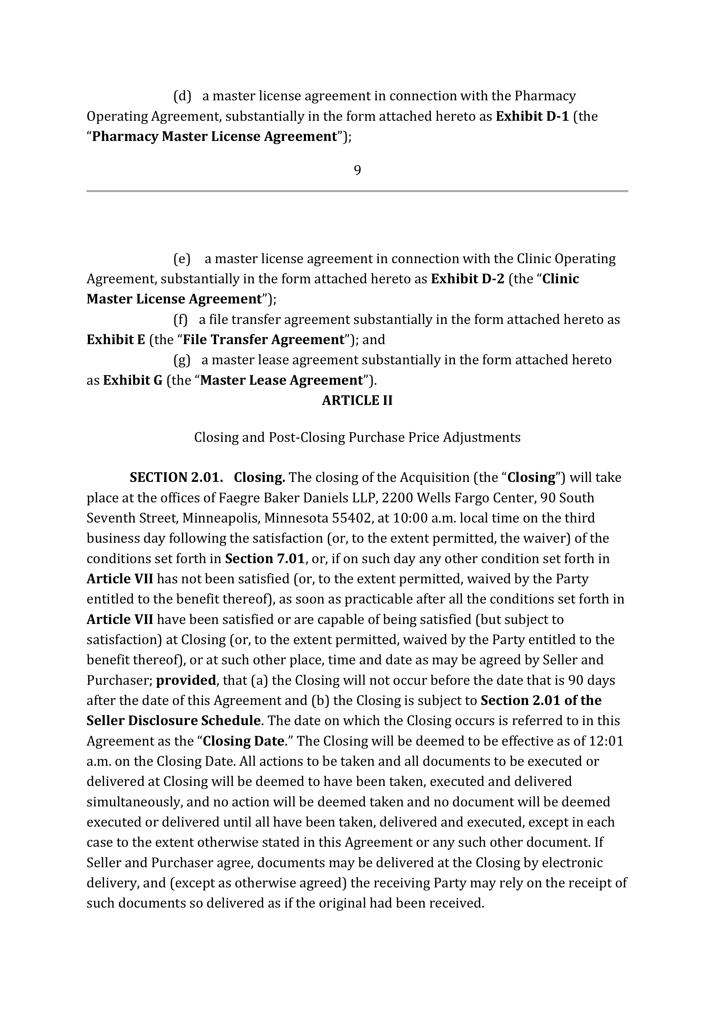 TARGET CORPORATION ASSET PURCHASE AGREEMENT — page 19