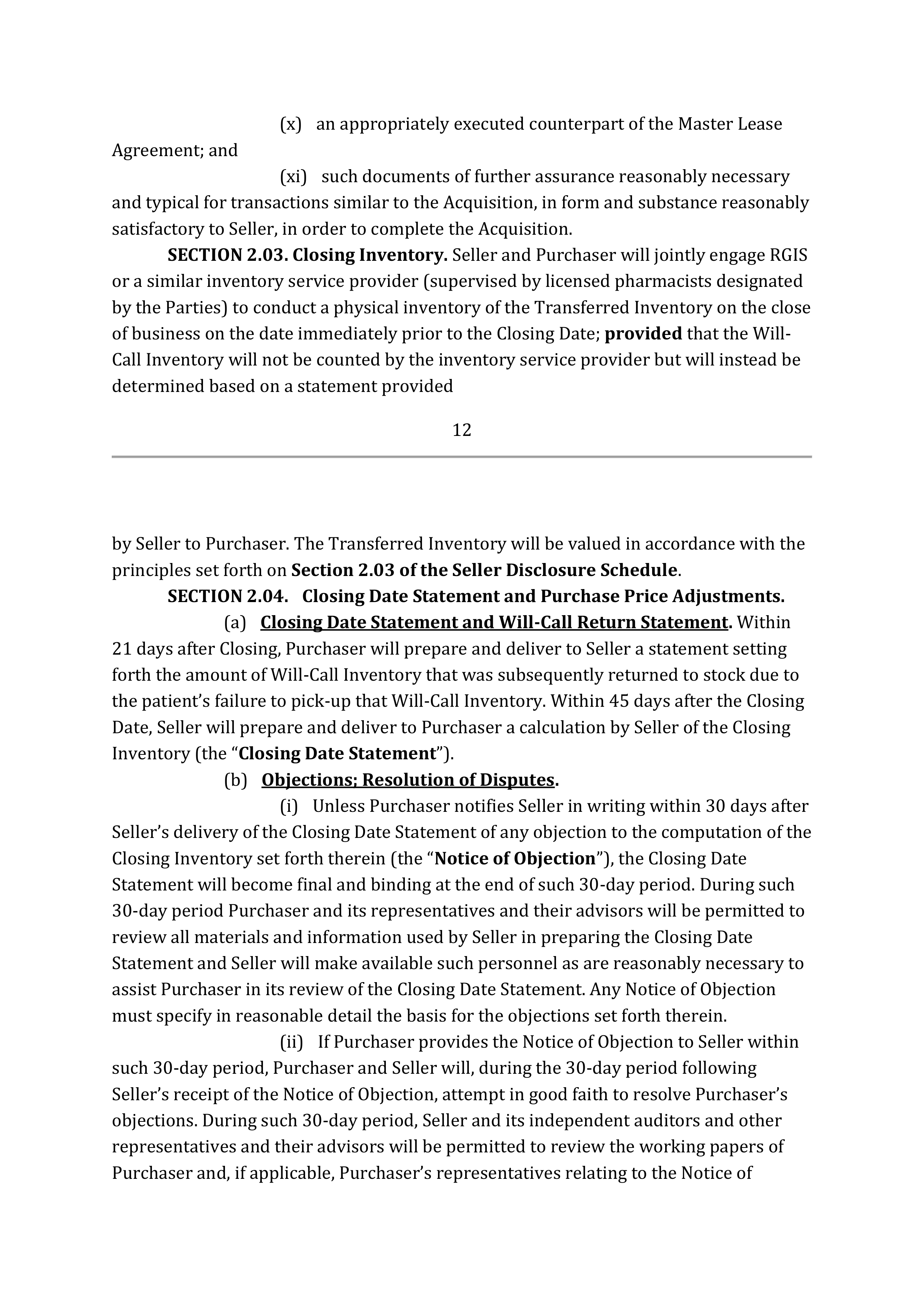 TARGET CORPORATION ASSET PURCHASE AGREEMENT — page 22
