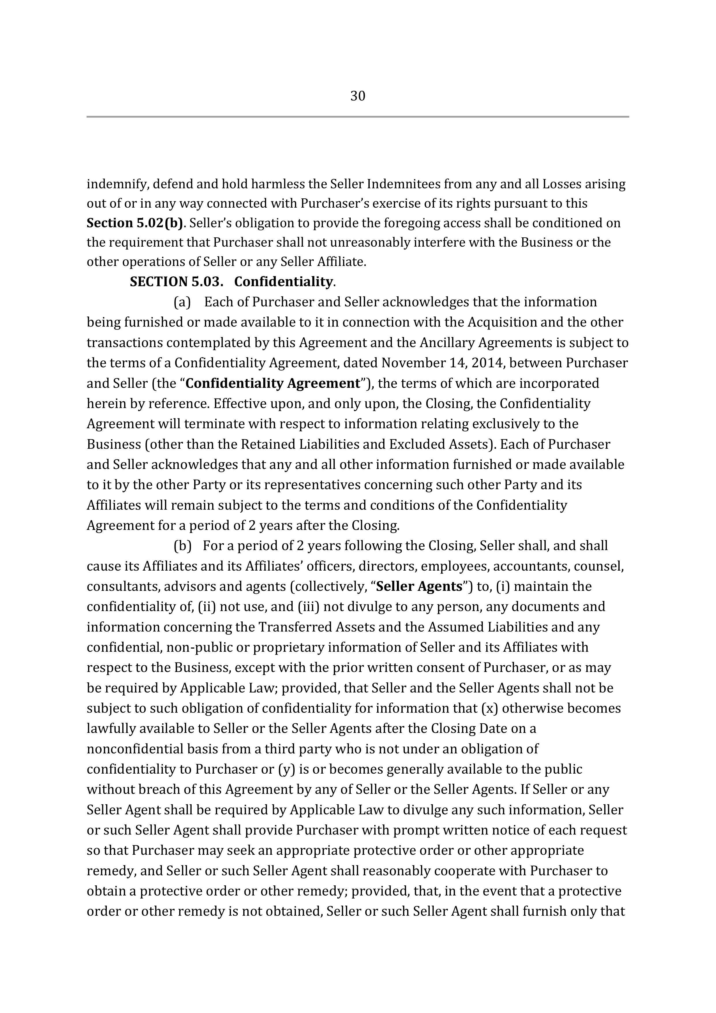 TARGET CORPORATION ASSET PURCHASE AGREEMENT — page 44