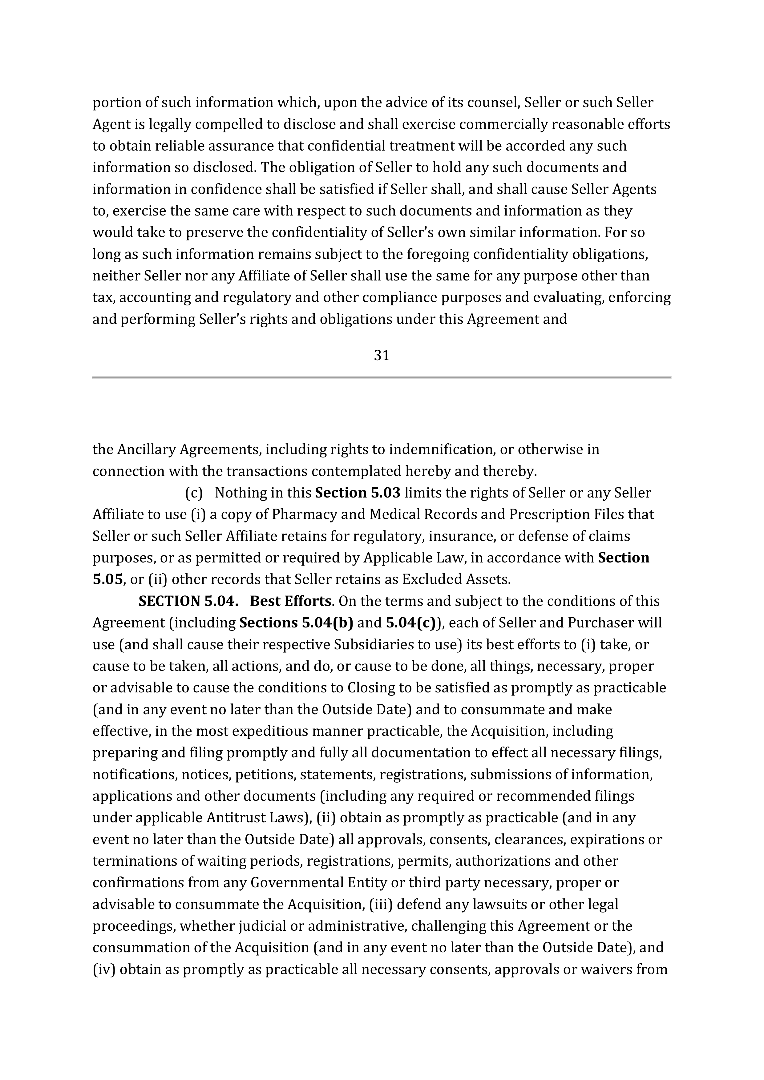 TARGET CORPORATION ASSET PURCHASE AGREEMENT — page 45