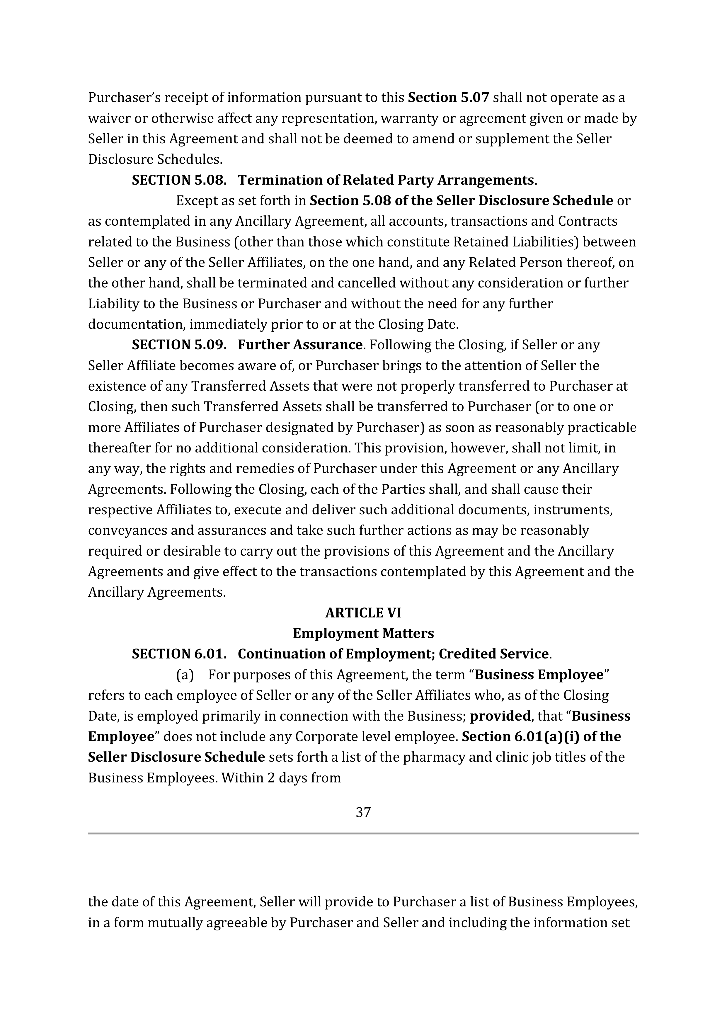 TARGET CORPORATION ASSET PURCHASE AGREEMENT — page 52