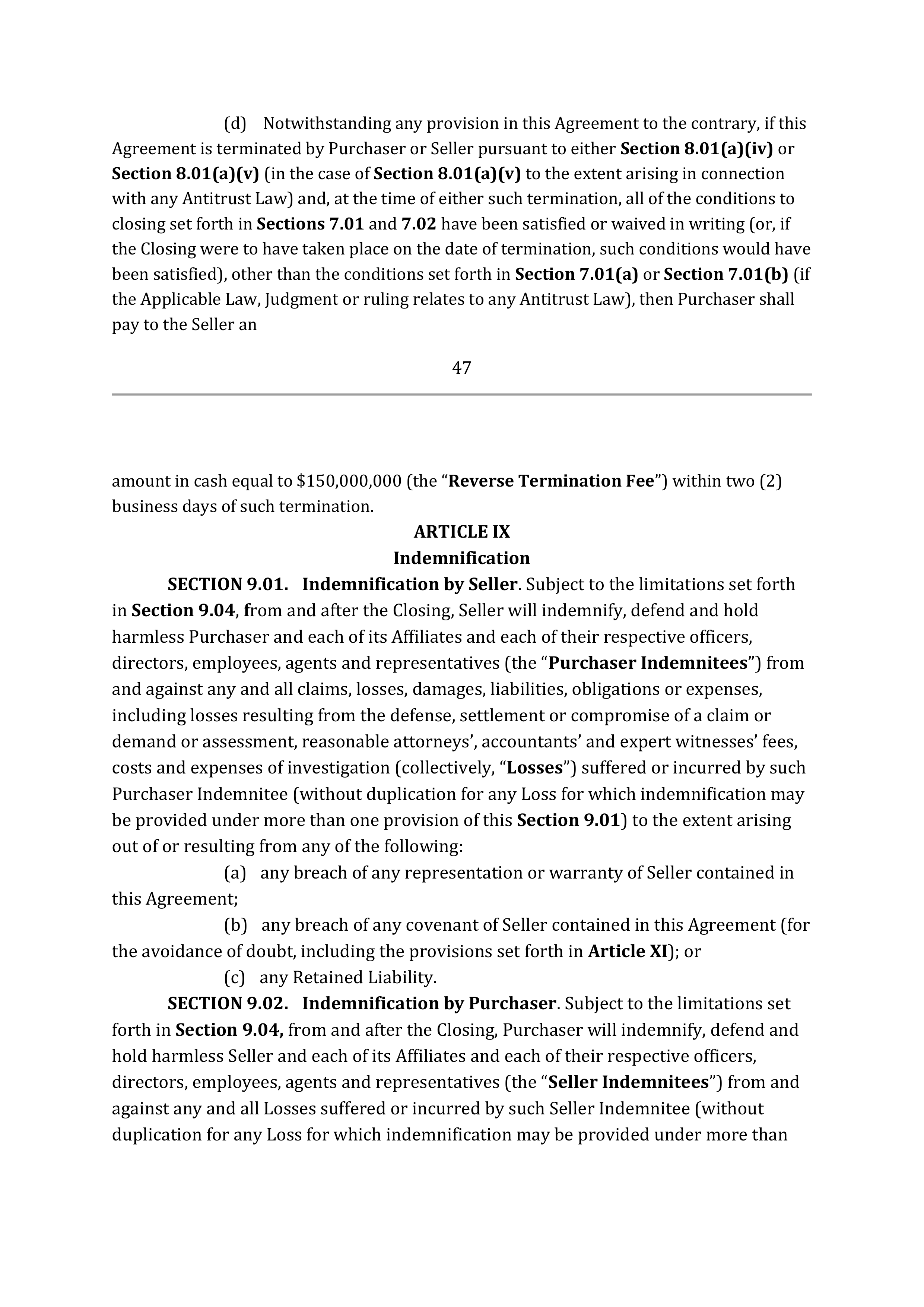 TARGET CORPORATION ASSET PURCHASE AGREEMENT — page 65