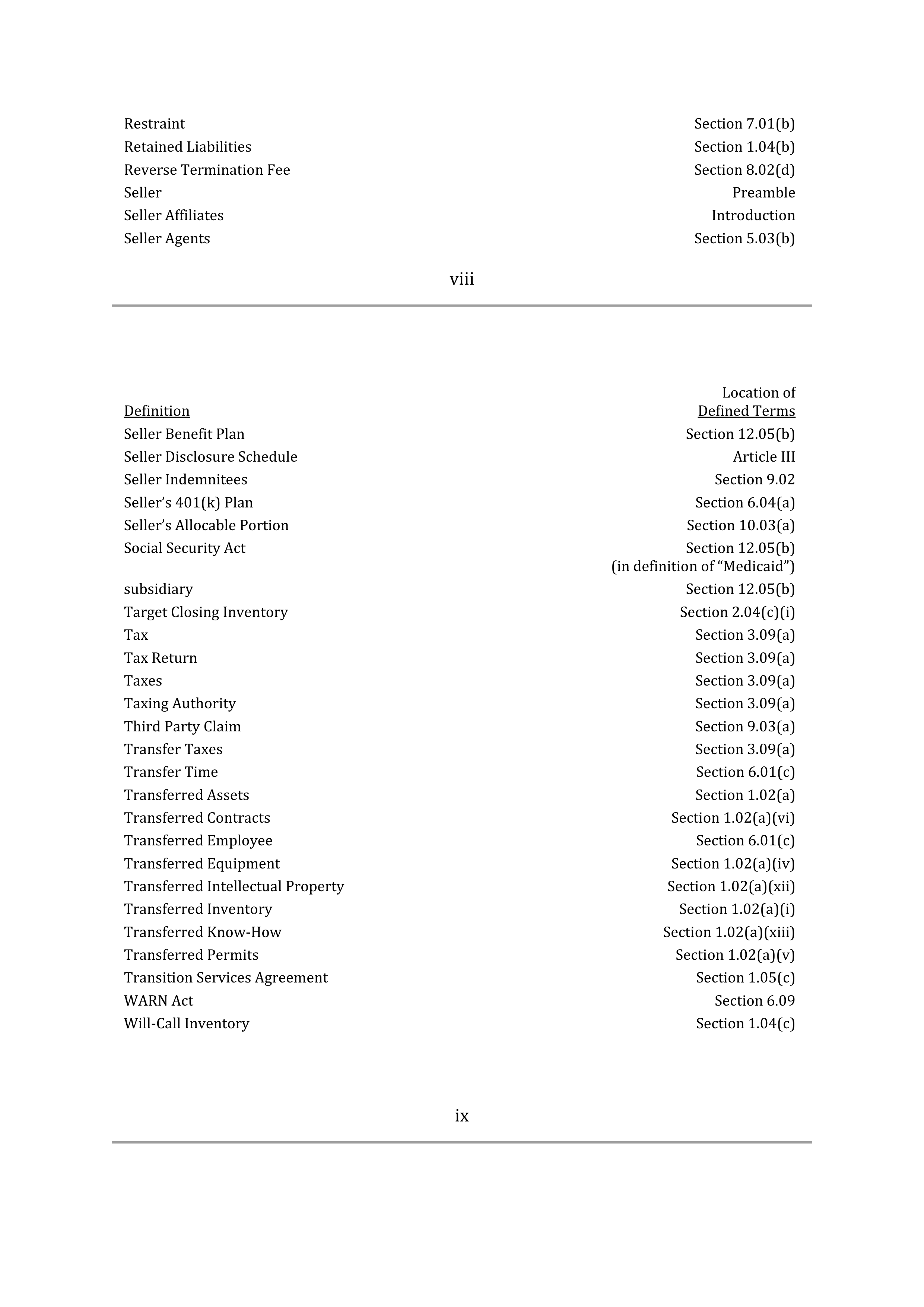 TARGET CORPORATION ASSET PURCHASE AGREEMENT — page 9