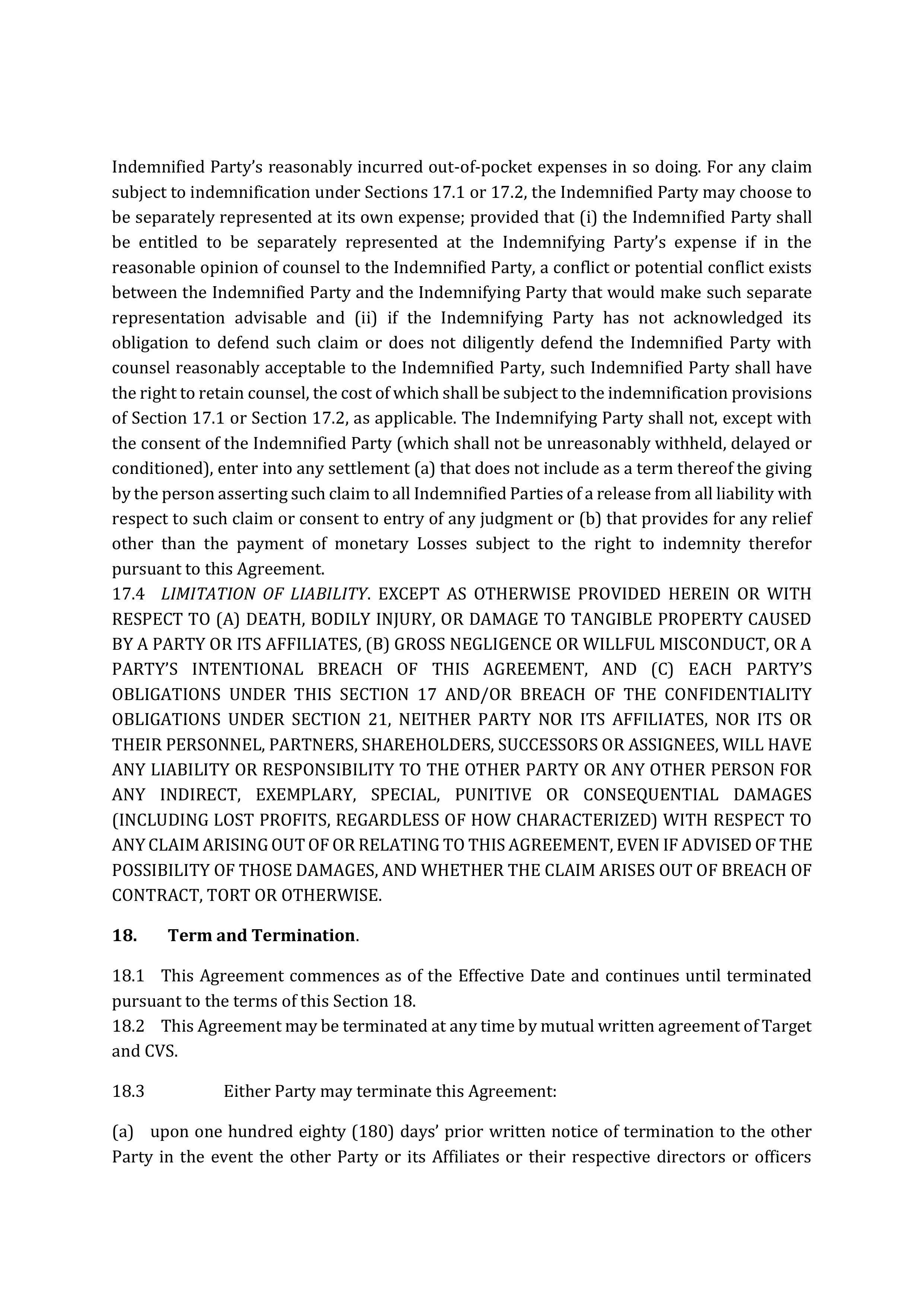 TARGET CORPORATION PHARMACY OPERATING AGREEMENT — page 36