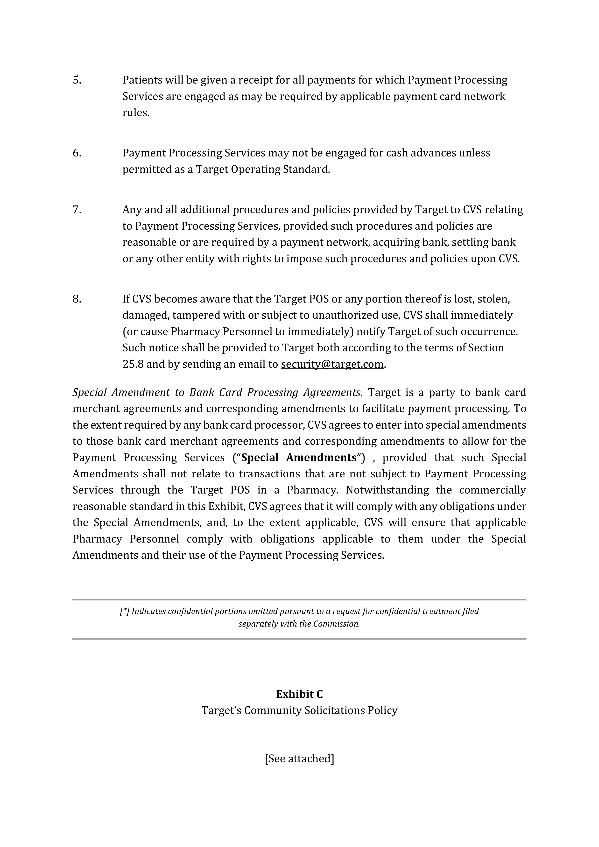 TARGET CORPORATION PHARMACY OPERATING AGREEMENT — page 54