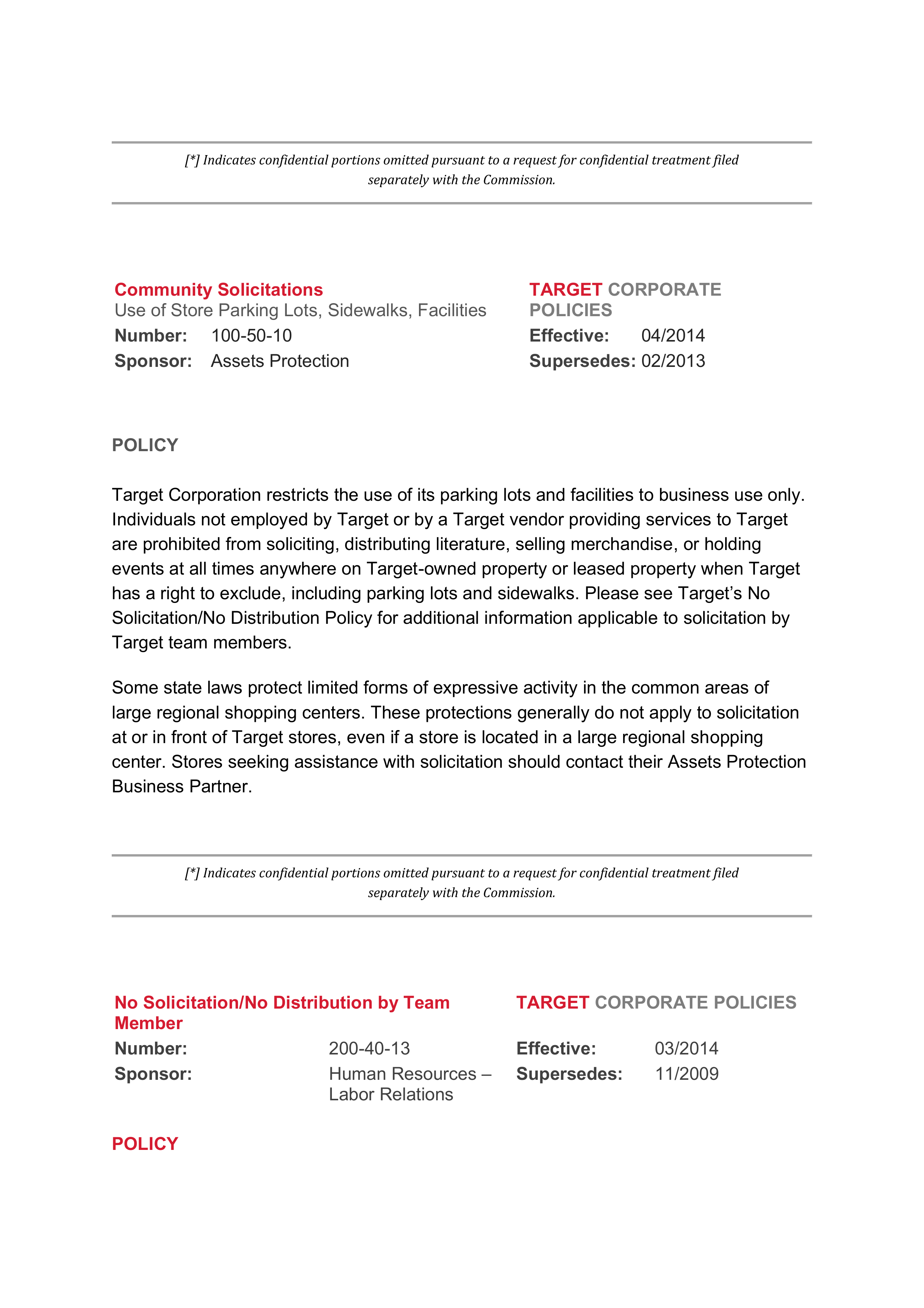 TARGET CORPORATION PHARMACY OPERATING AGREEMENT — page 55