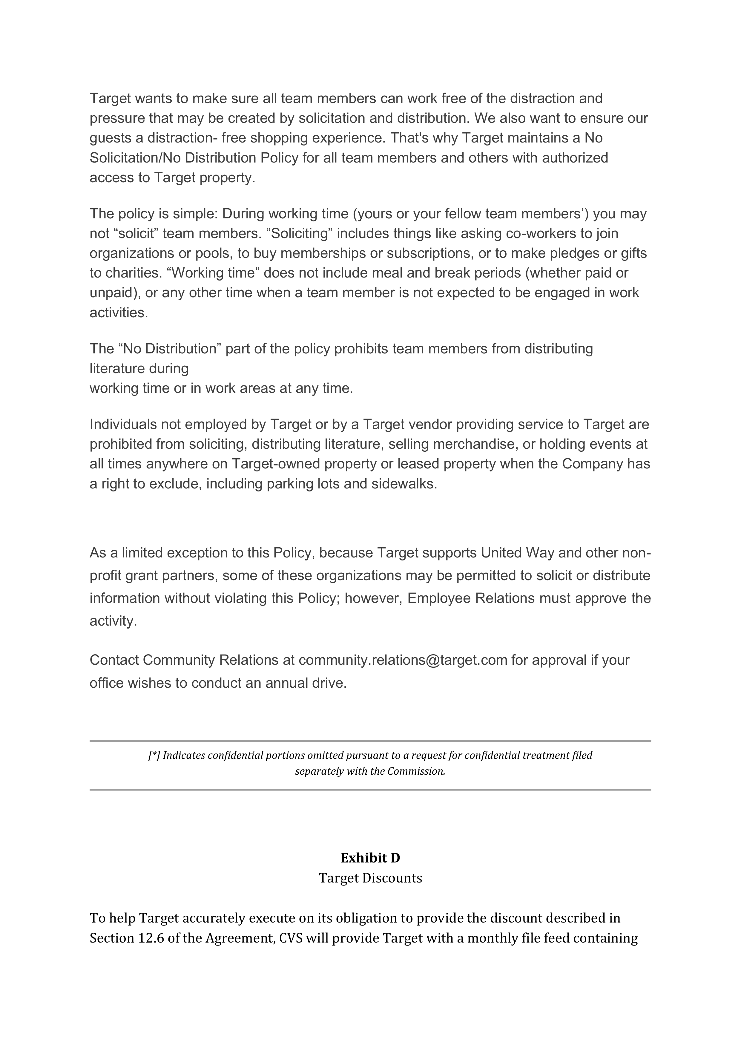 TARGET CORPORATION PHARMACY OPERATING AGREEMENT — page 56