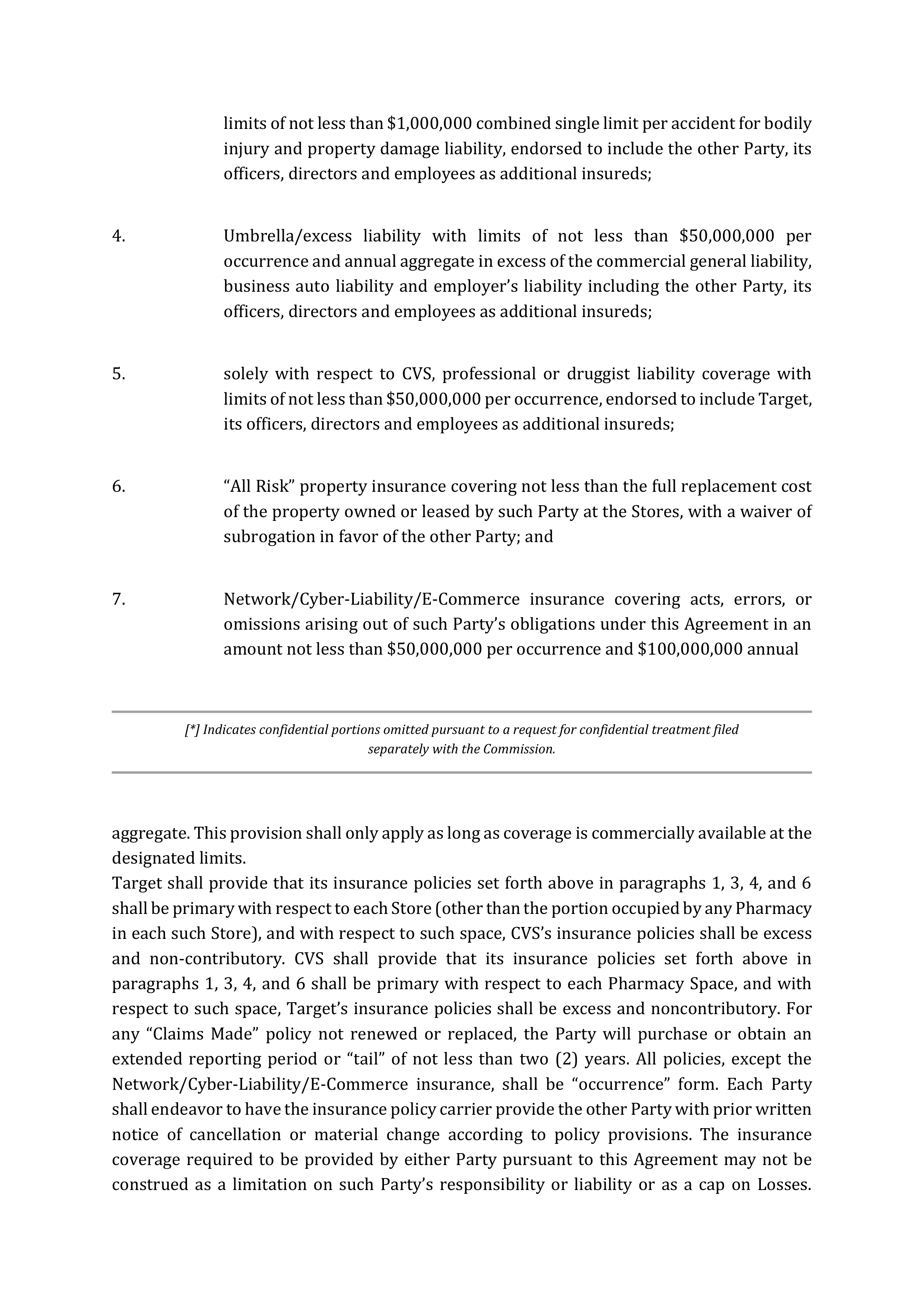 TARGET CORPORATION PHARMACY OPERATING AGREEMENT — page 58