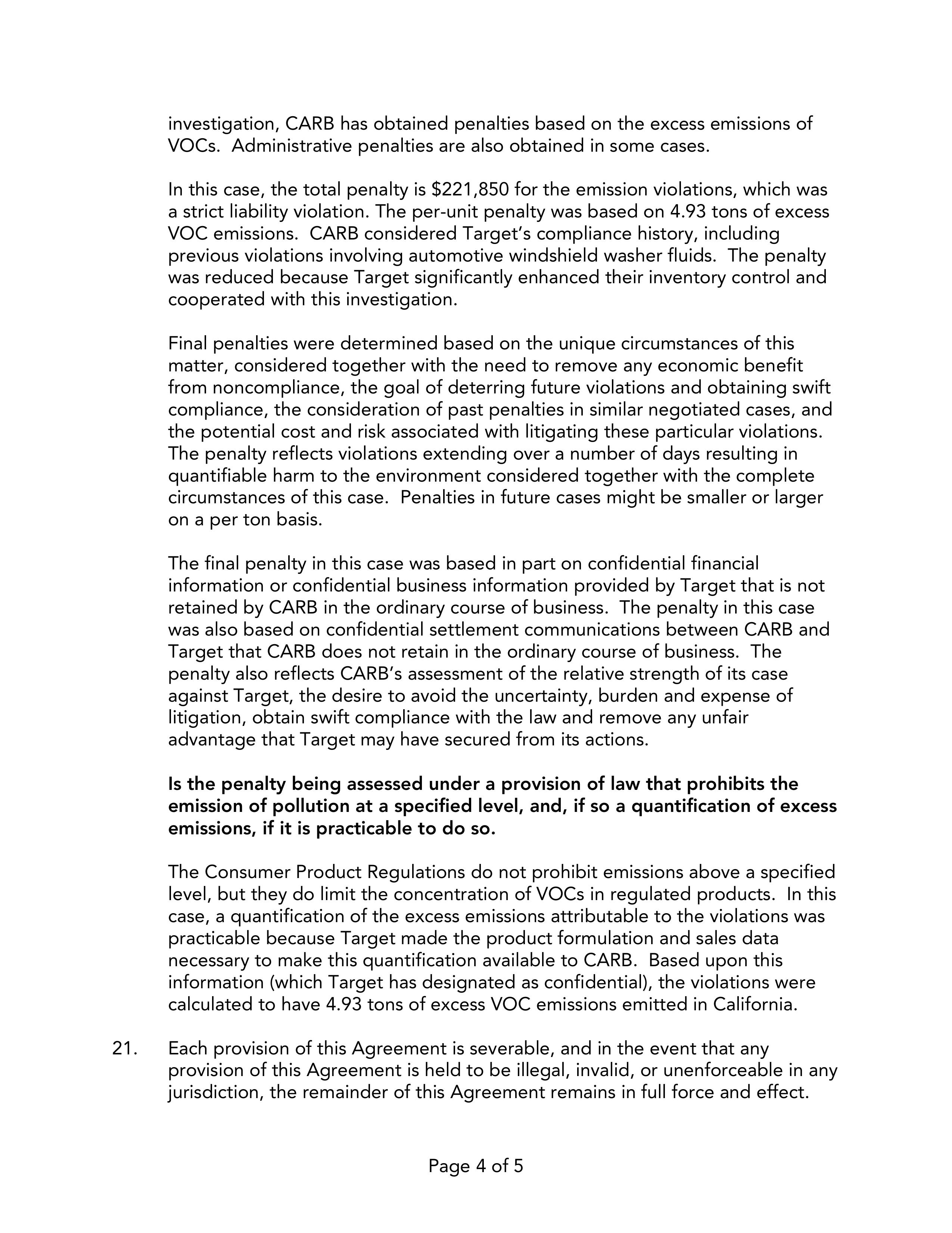 TARGET CORPORATION SETTLEMENT AGREEMENT — page 4