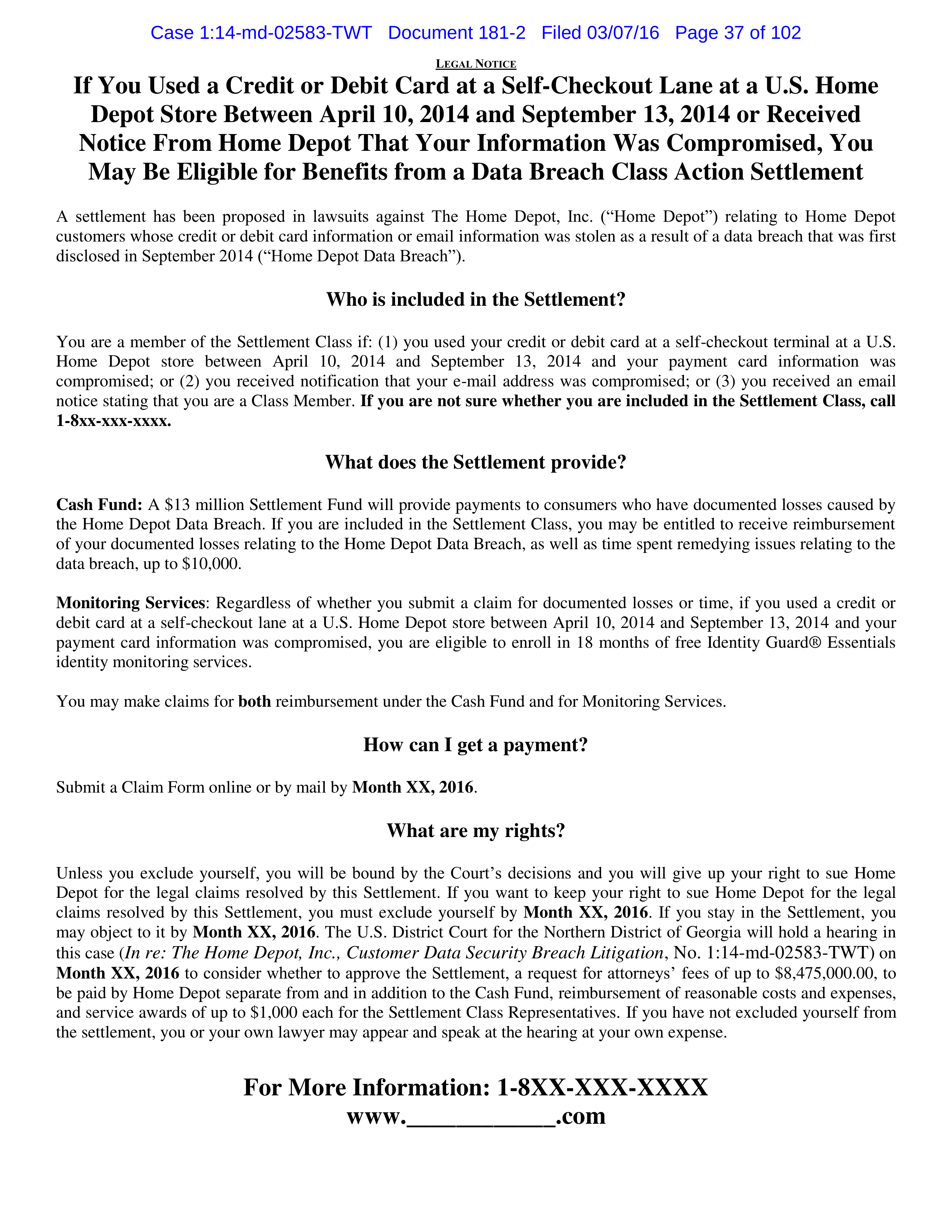 THE HOME DEPOT SETTLEMENT AGREEMENT — page 36