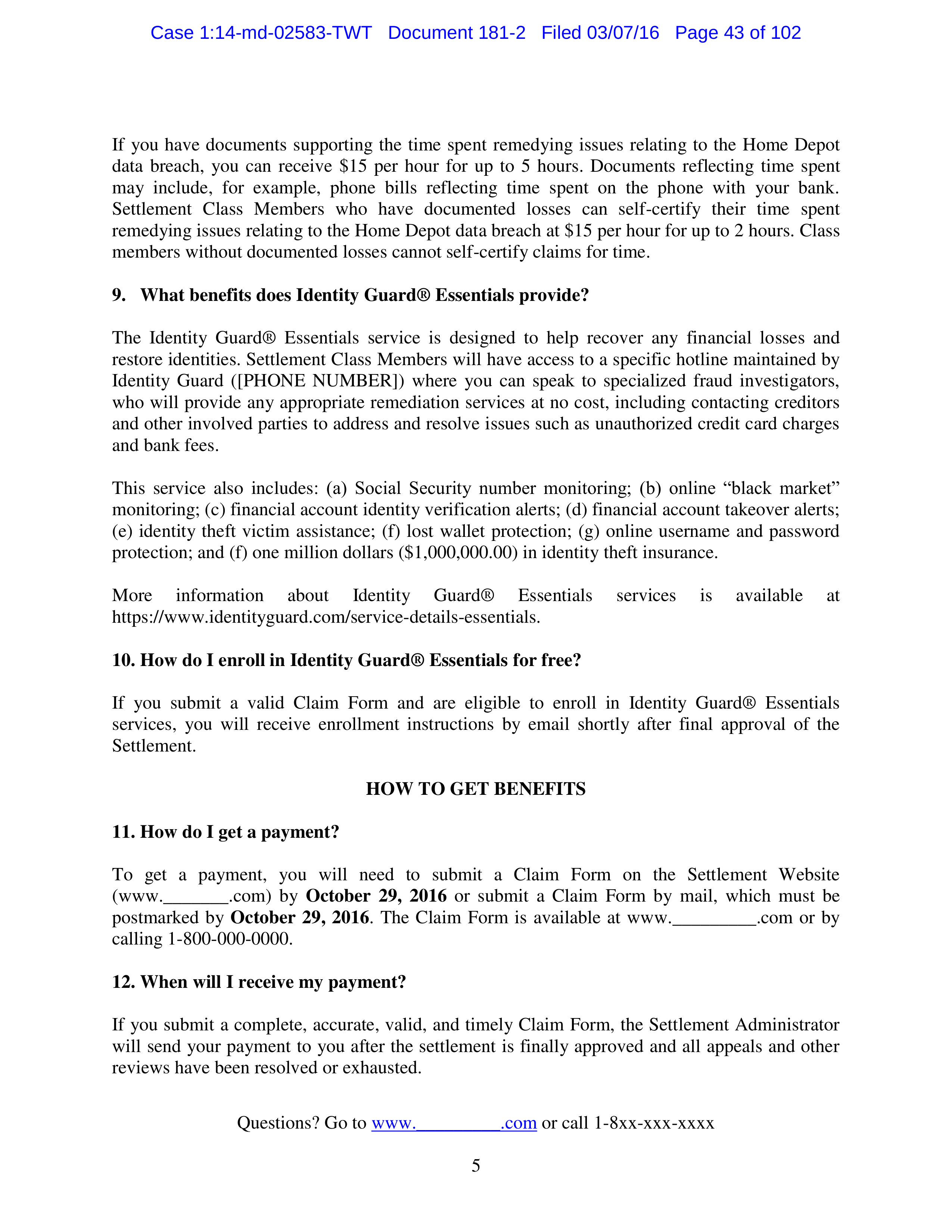 THE HOME DEPOT SETTLEMENT AGREEMENT — page 42