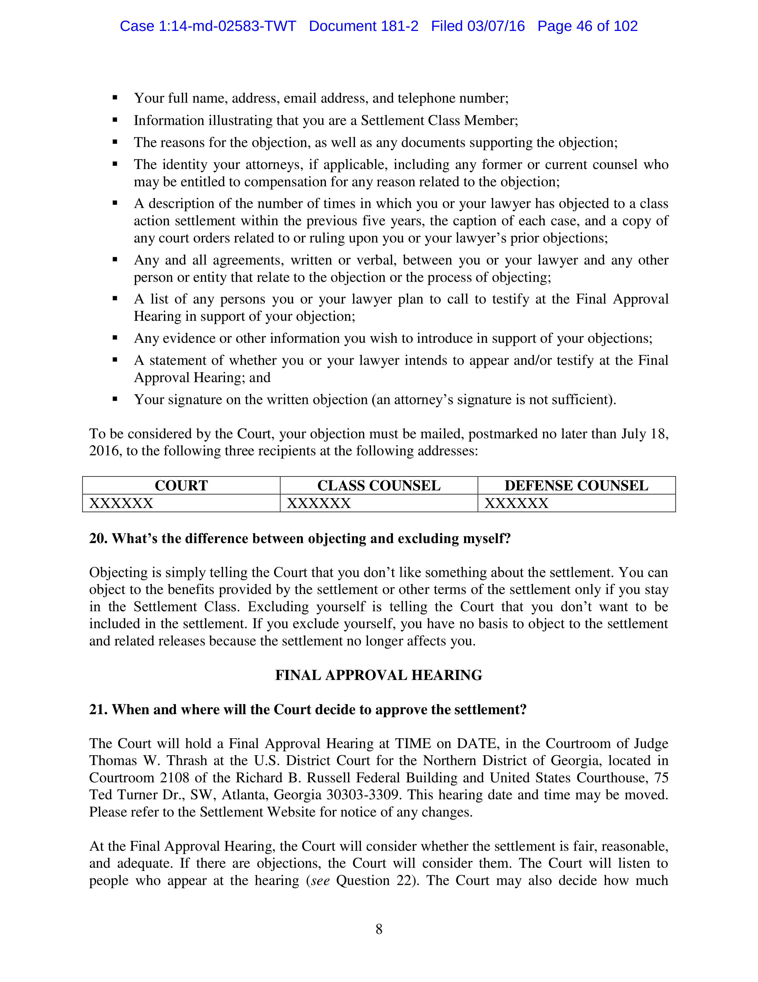 THE HOME DEPOT SETTLEMENT AGREEMENT — page 45