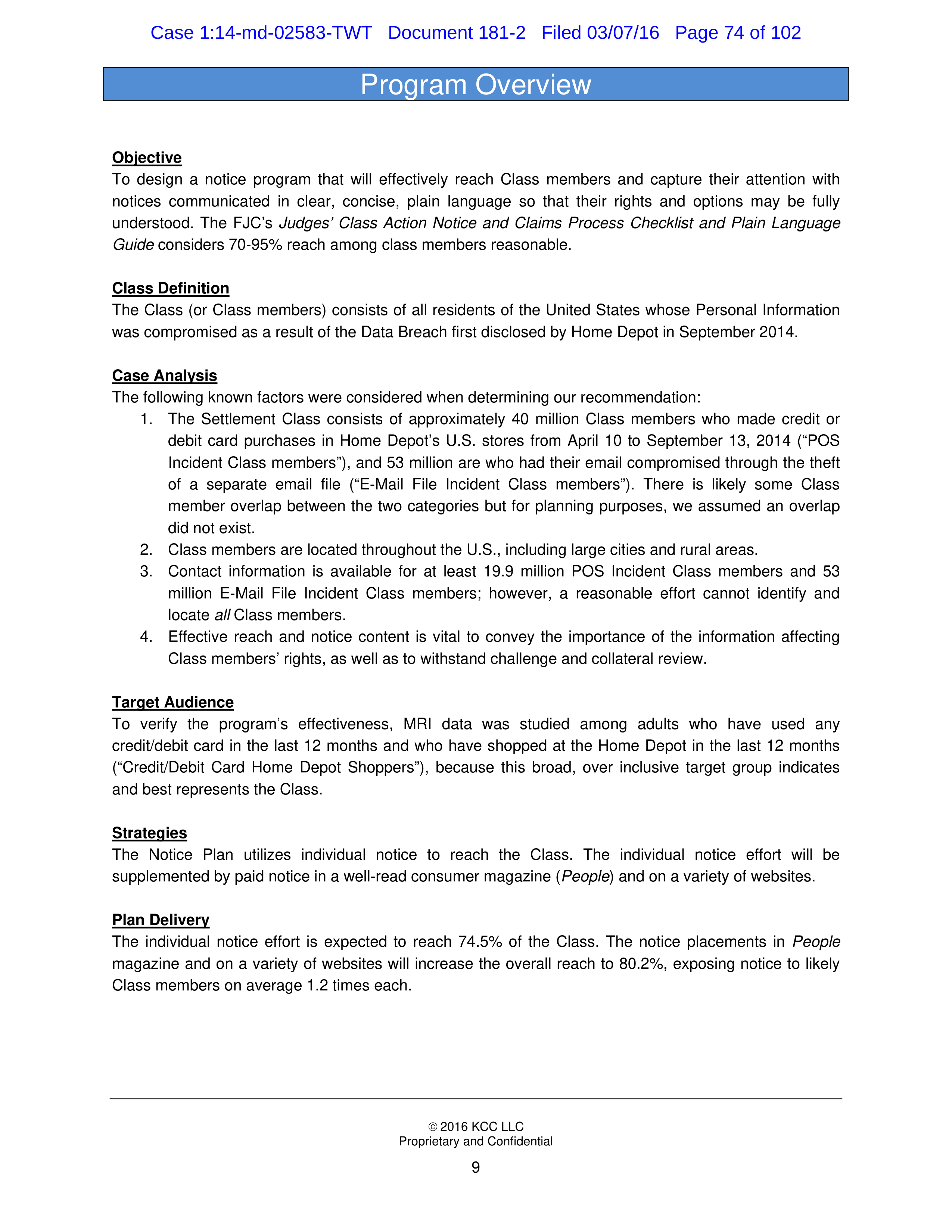 THE HOME DEPOT SETTLEMENT AGREEMENT — page 73